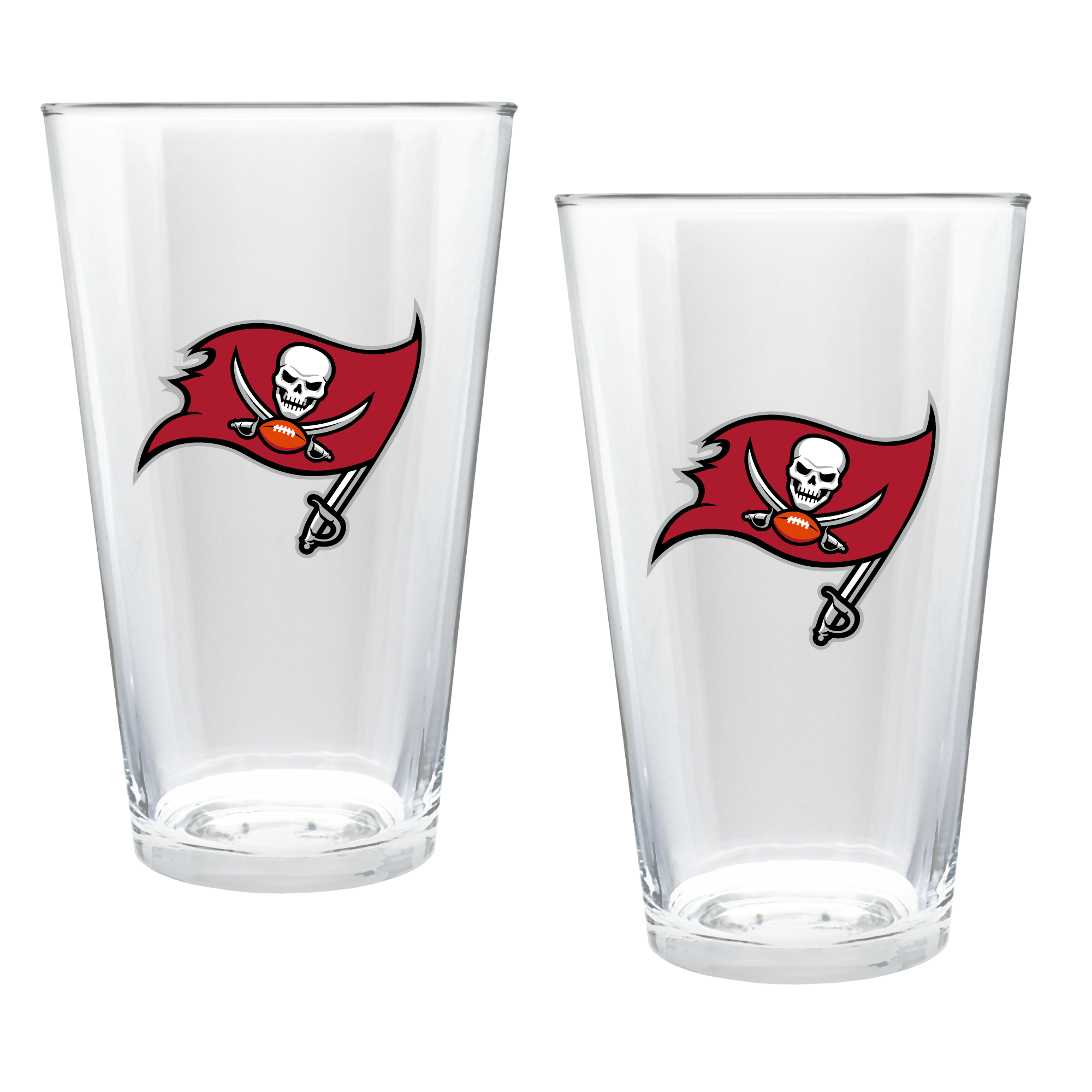 Tampa Bay Buccaneers Two-Piece 16oz. Double Play Pint Glass Set