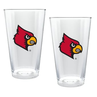Louisville Cardinals Two-Piece 16oz. Double Play Pint Glass Set