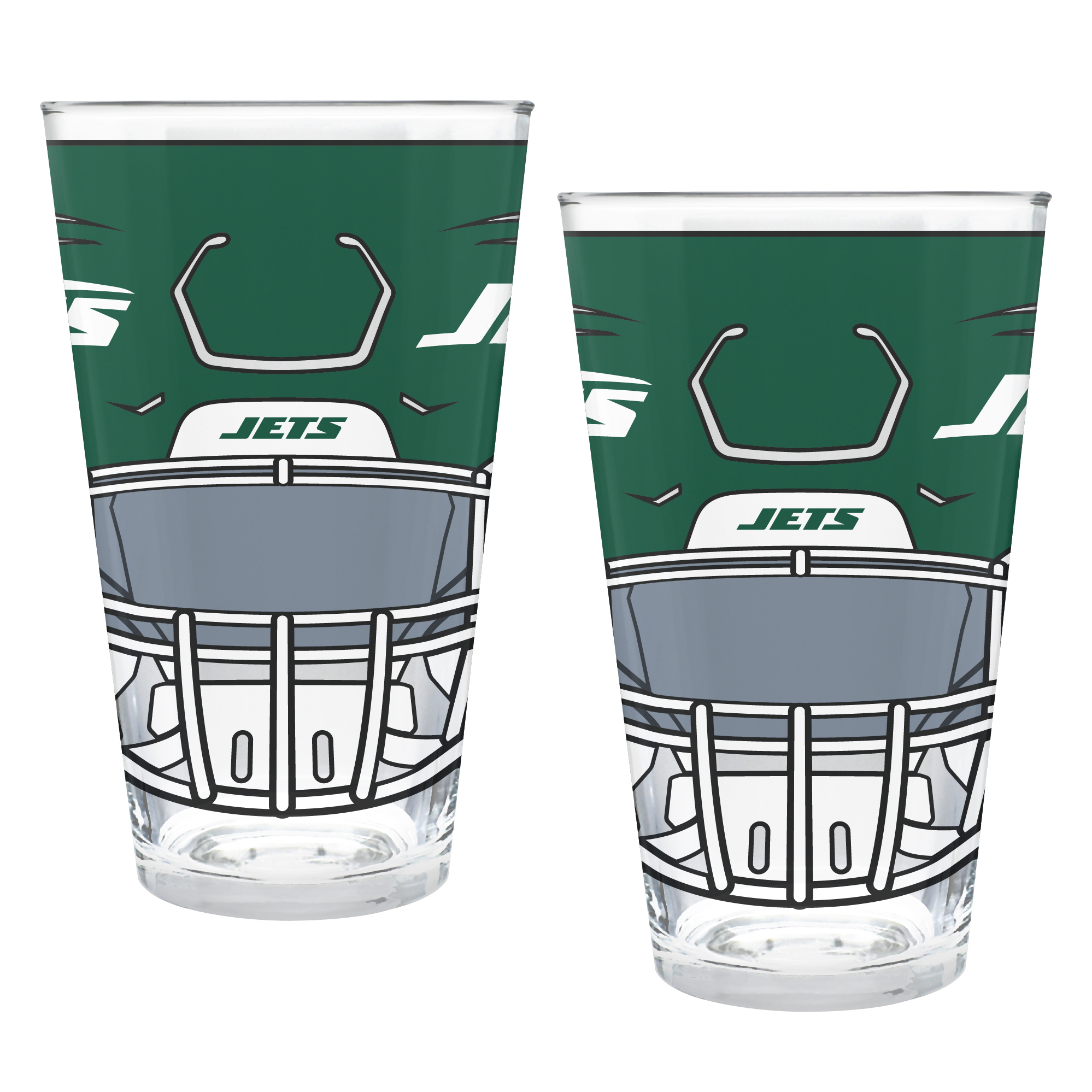 New York Jets Two-Piece 16oz. Helmet Pint Glass Set