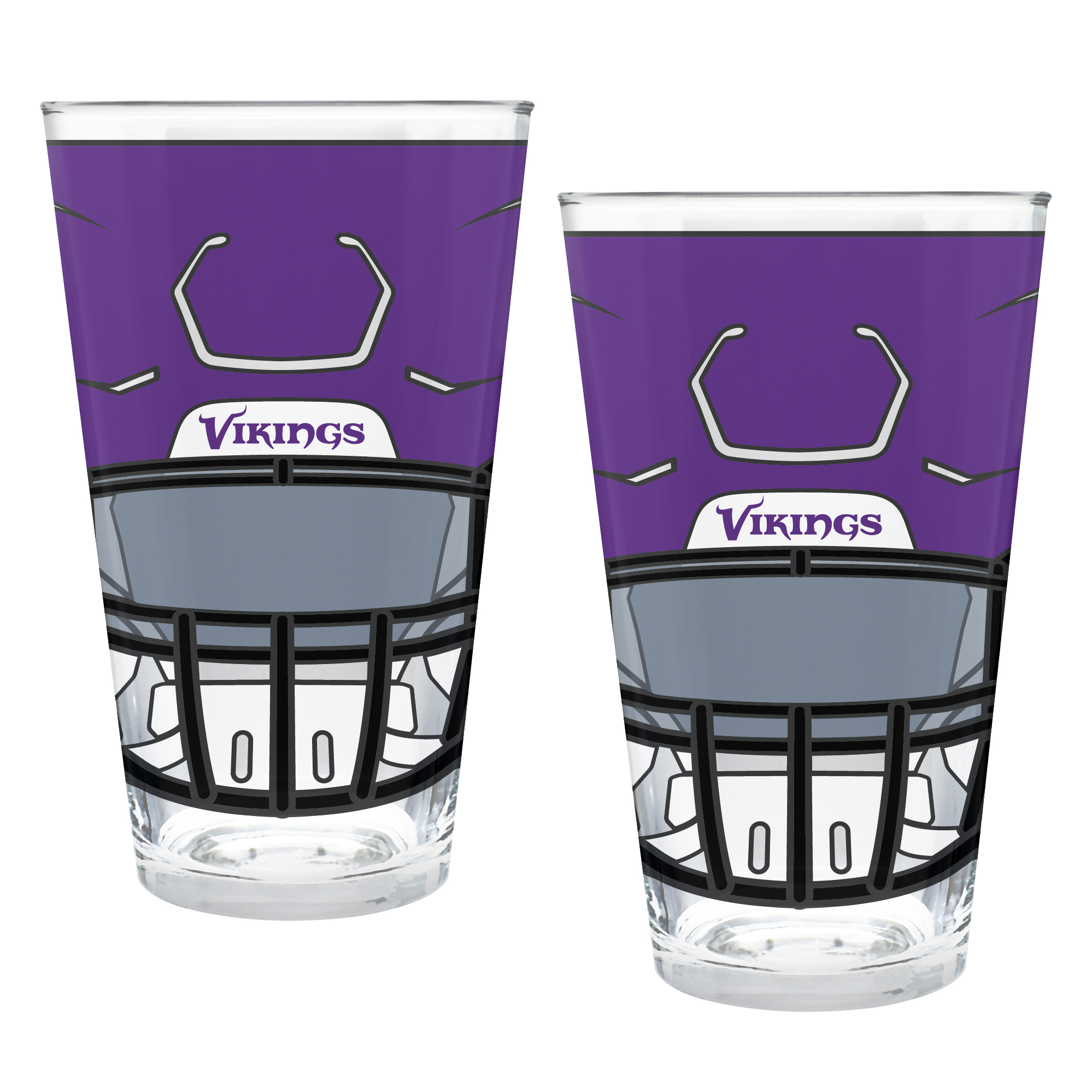 Minnesota Vikings Two-Piece 16oz. Helmet Pint Glass Set
