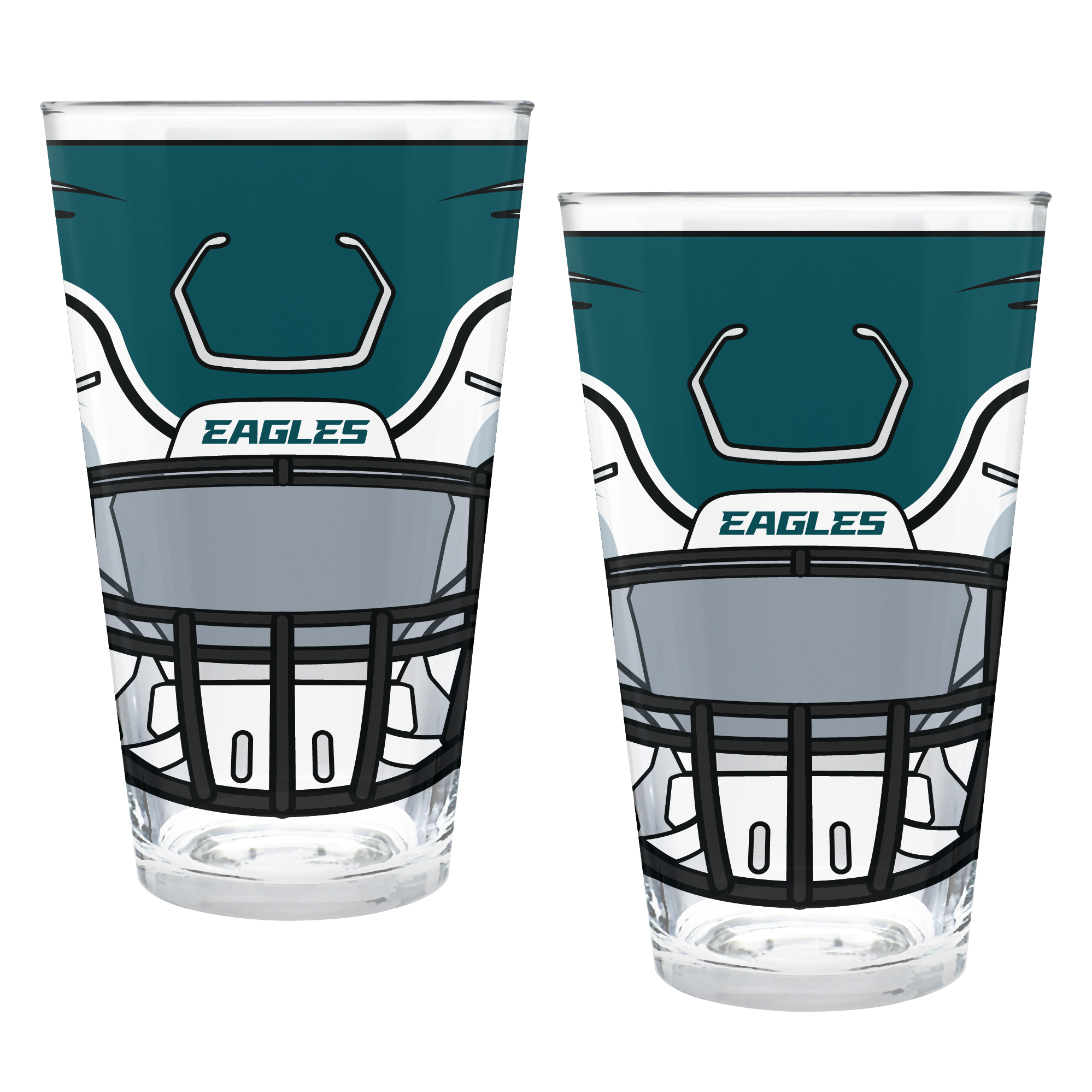 Philadelphia Eagles Two-Piece 16oz. Helmet Pint Glass Set