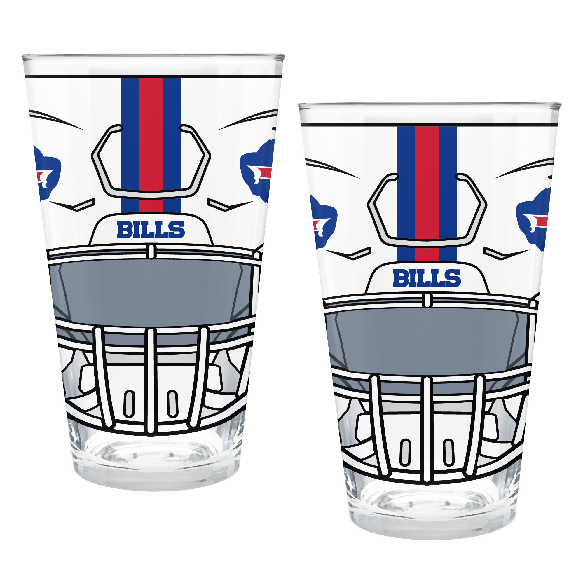 Buffalo Bills Two-Piece 16oz. Helmet Pint Glass Set