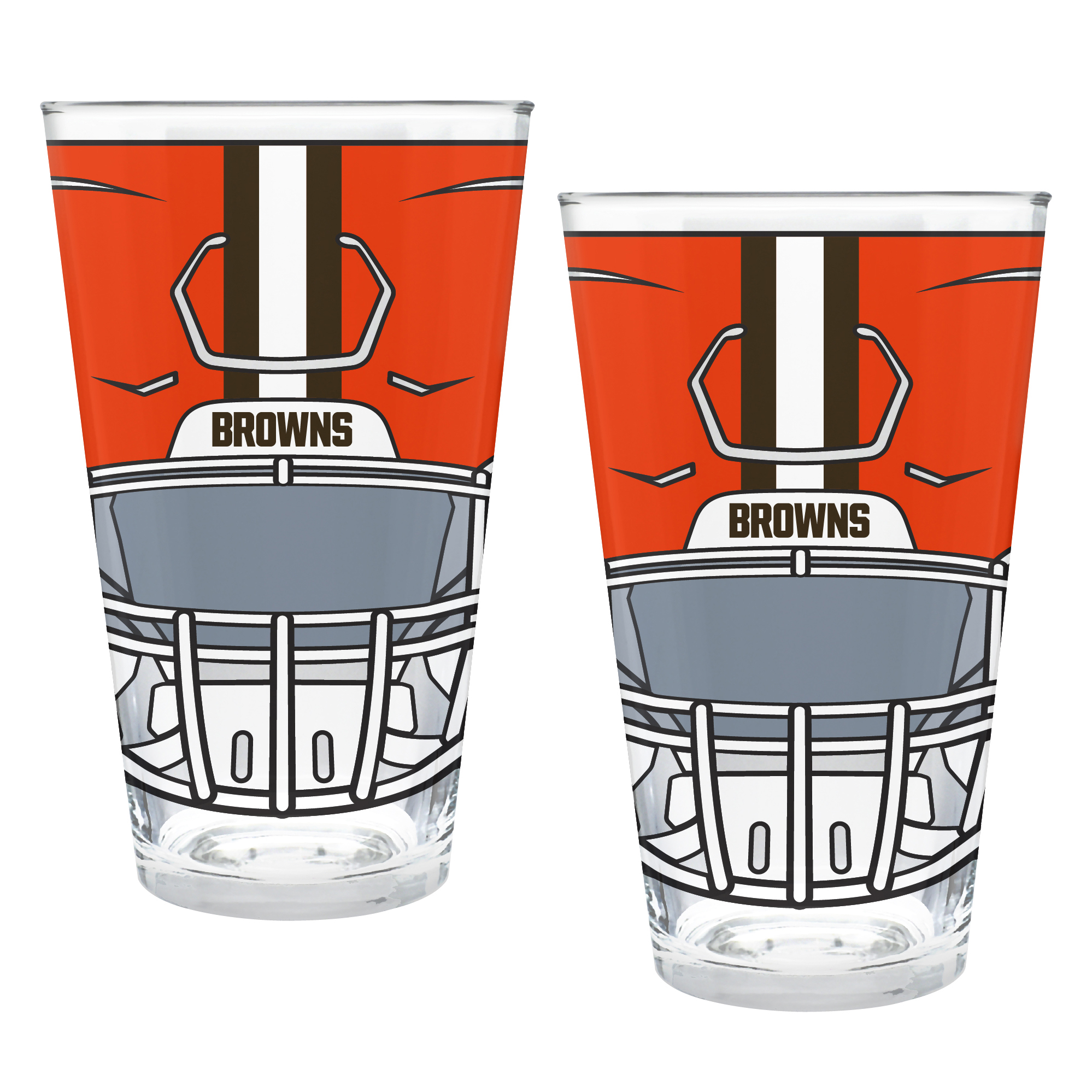 Cleveland Browns Two-Piece 16oz. Helmet Pint Glass Set
