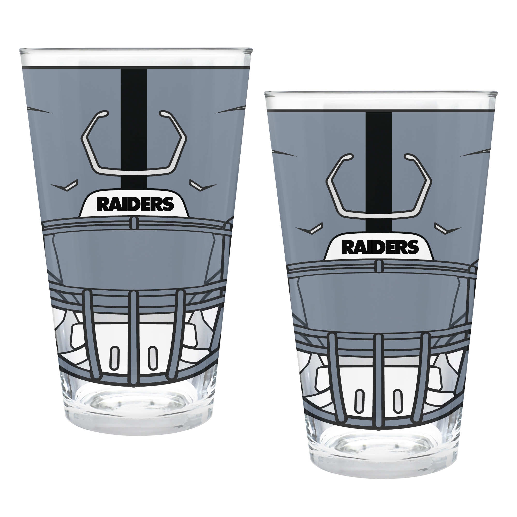 Las Vegas Raiders Two-Piece 16oz. Helmet Pint Glass Set