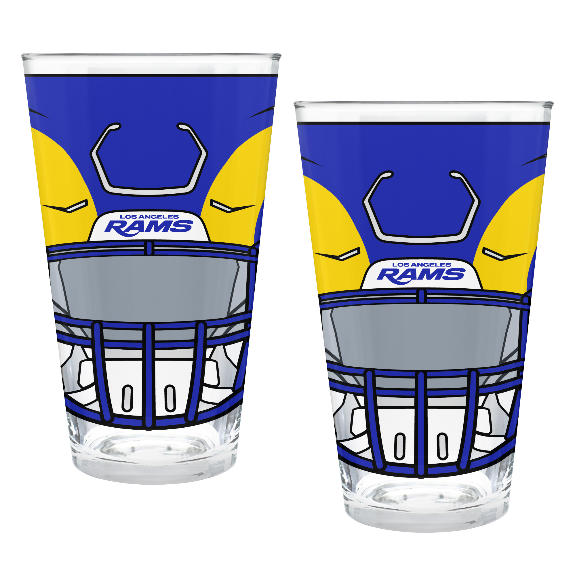 Los Angeles Rams Two-Piece 16oz. Helmet Pint Glass Set