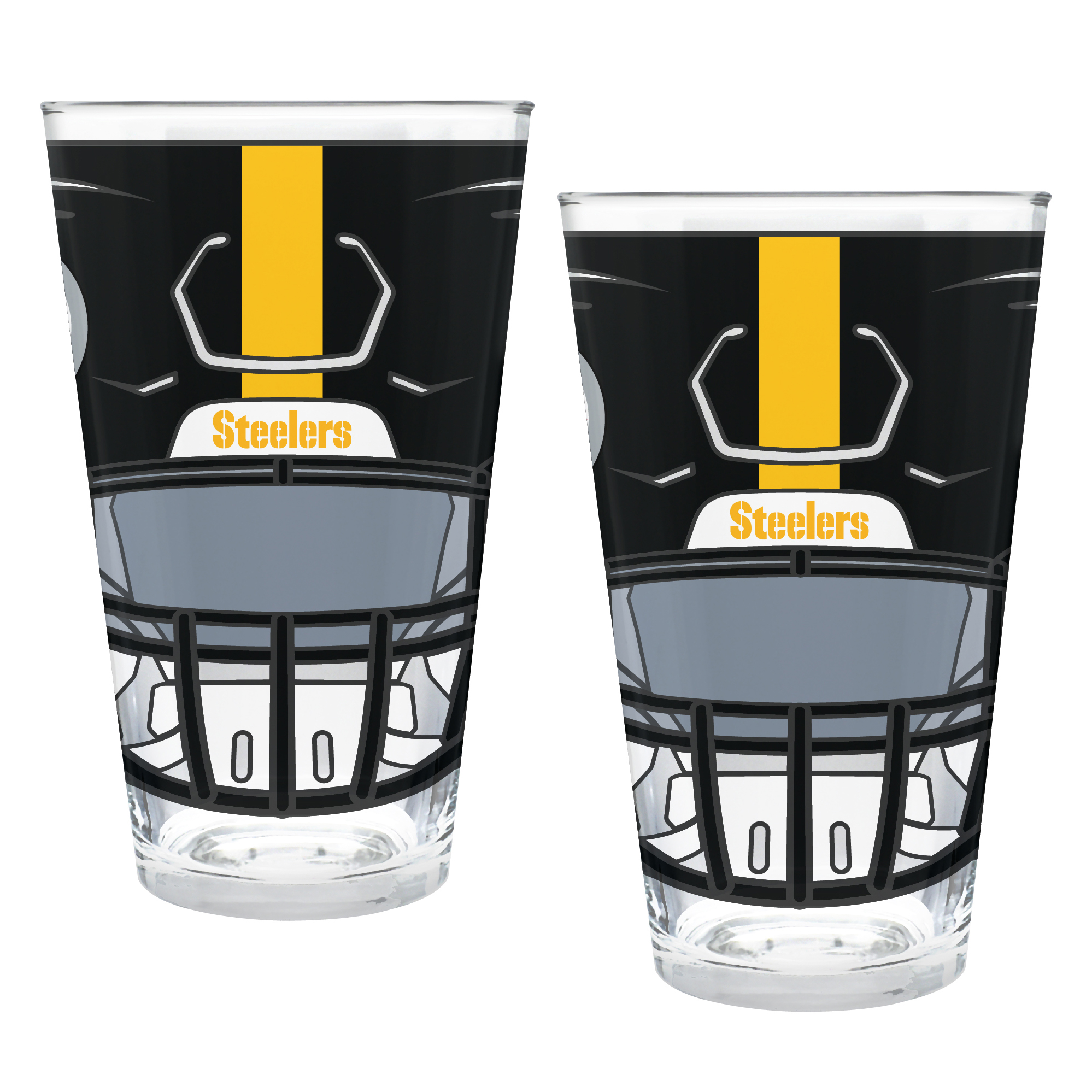Pittsburgh Steelers Two-Piece 16oz. Helmet Pint Glass Set