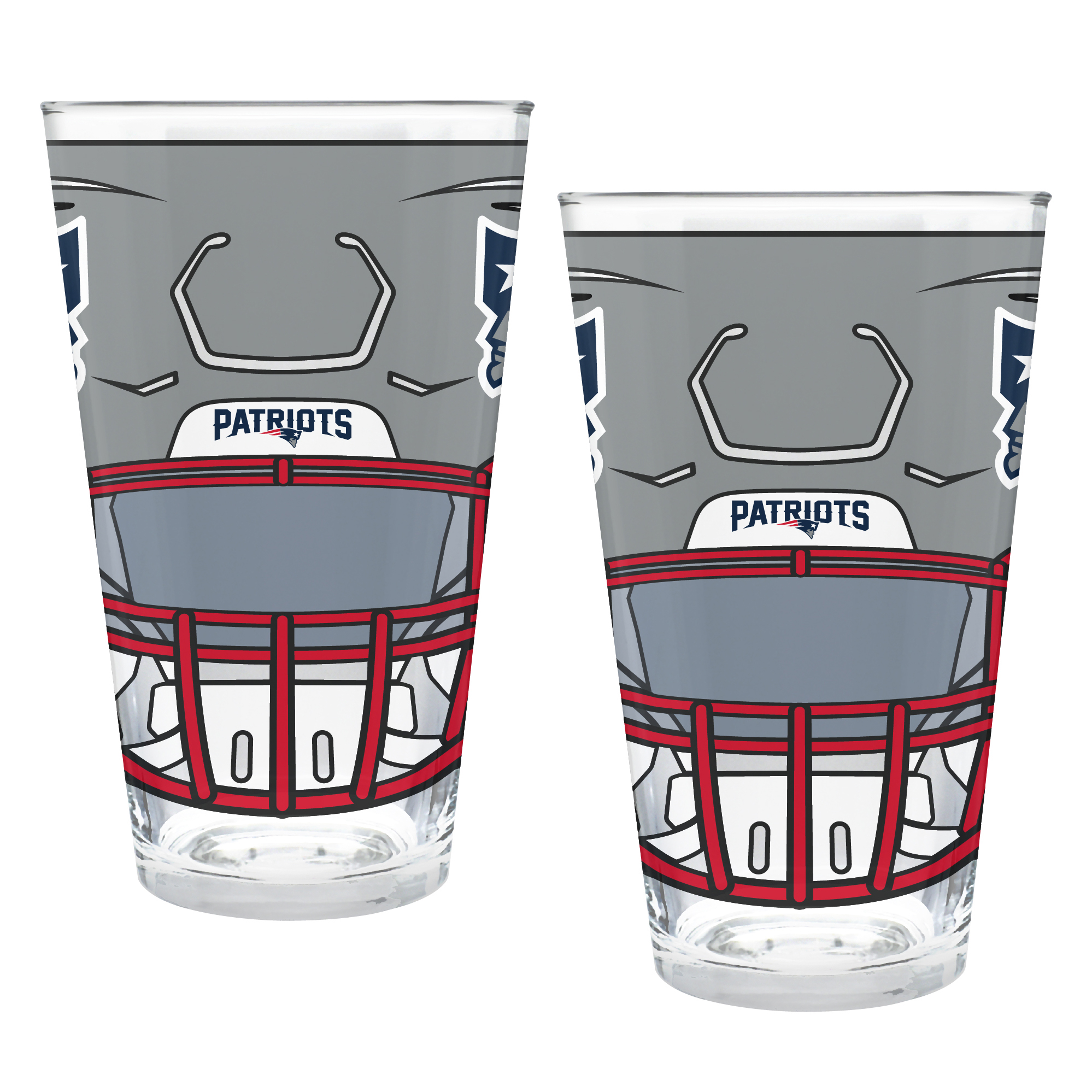 New England Patriots Two-Piece 16oz. Helmet Pint Glass Set