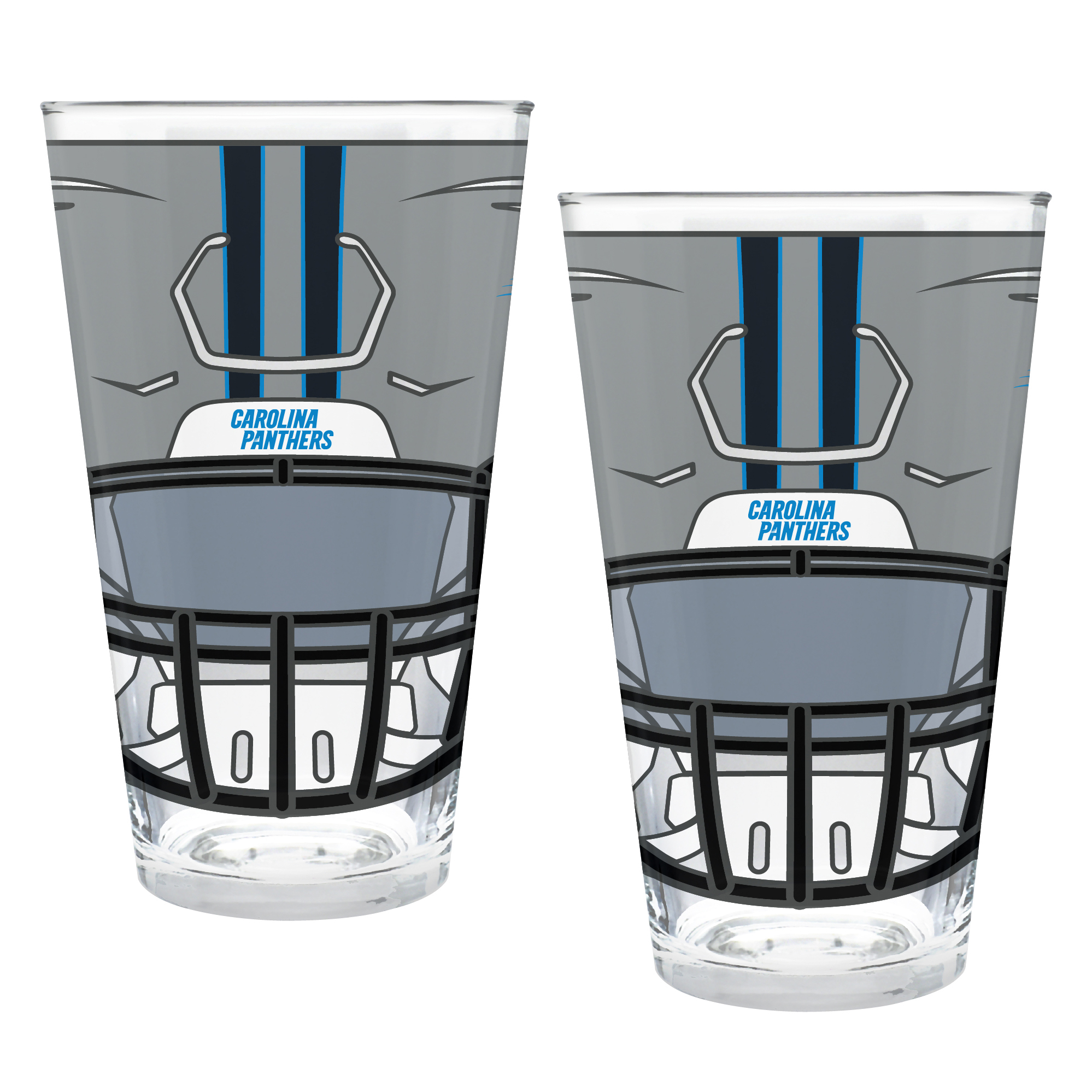 Carolina Panthers Two-Piece 16oz. Helmet Pint Glass Set