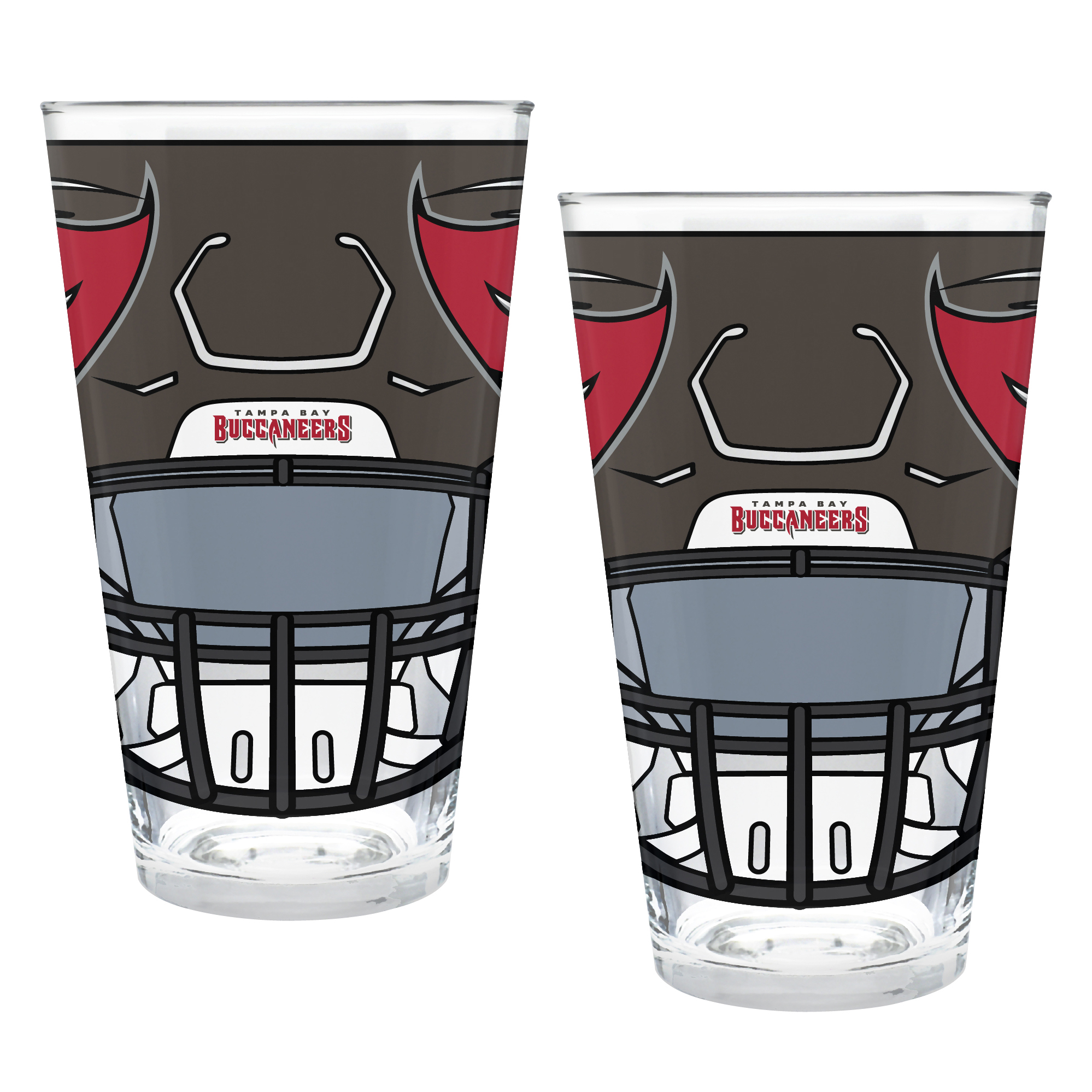 Tampa Bay Buccaneers Two-Piece 16oz. Helmet Pint Glass Set