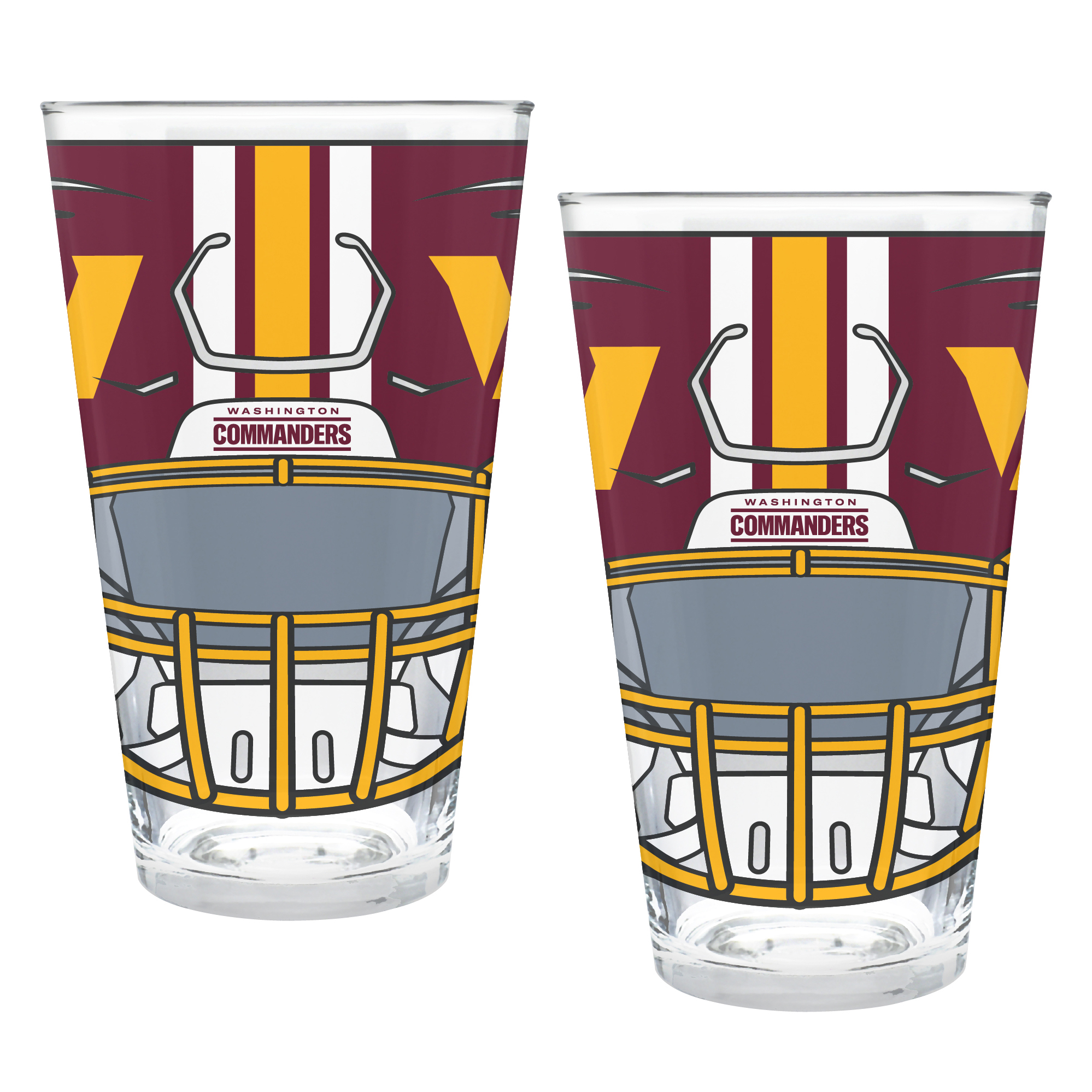 Washington Commanders Two-Piece 16oz. Helmet Pint Glass Set