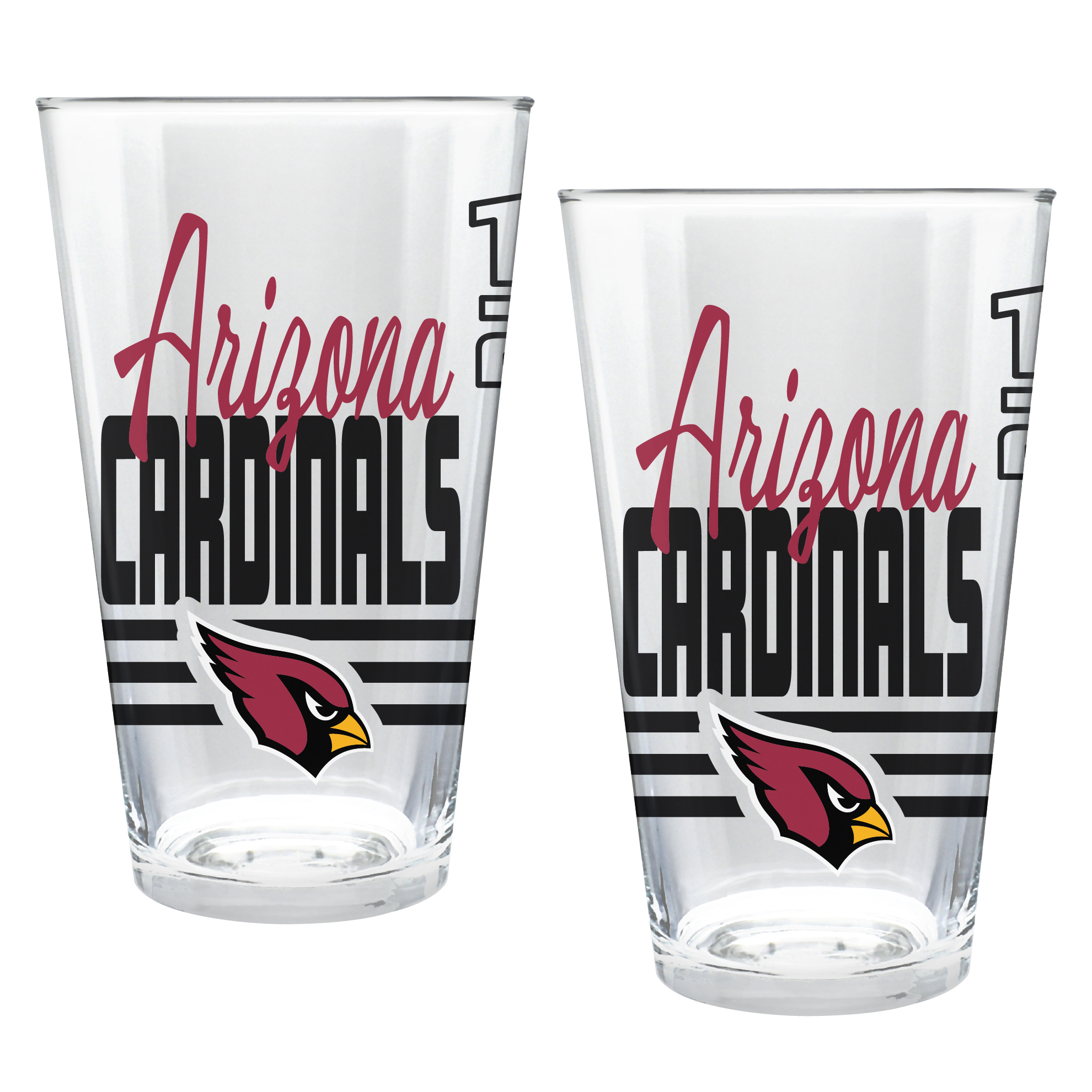Arizona Cardinals Two-Piece 16oz. Heritage Pint Glass Set