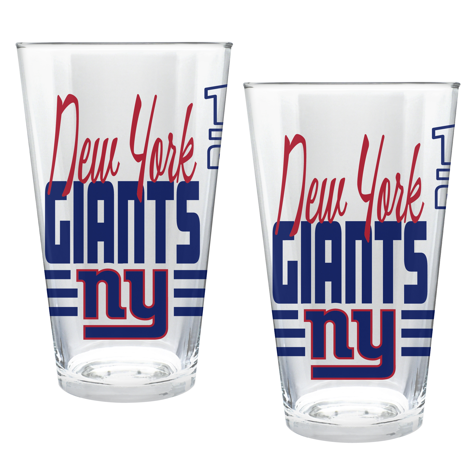 New York Giants Two-Piece 16oz. Heritage Pint Glass Set