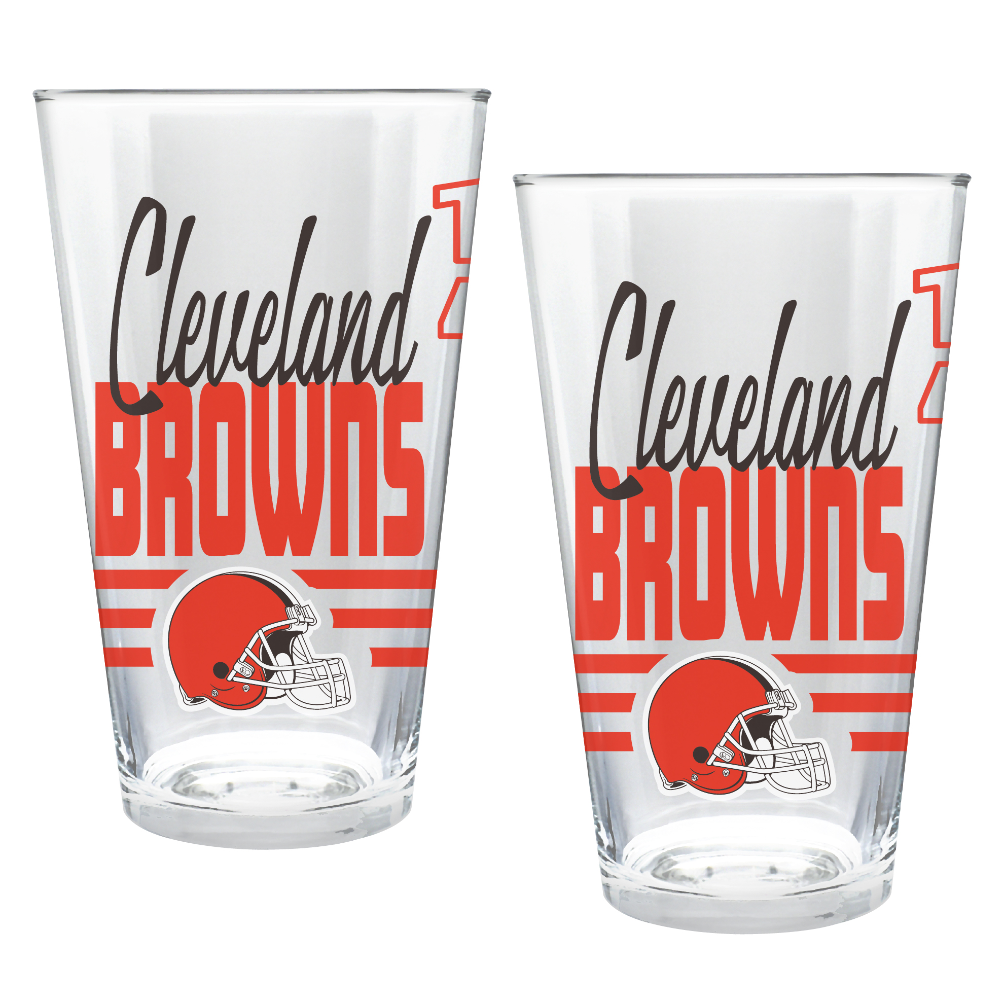 Cleveland Browns Two-Piece 16oz. Heritage Pint Glass Set