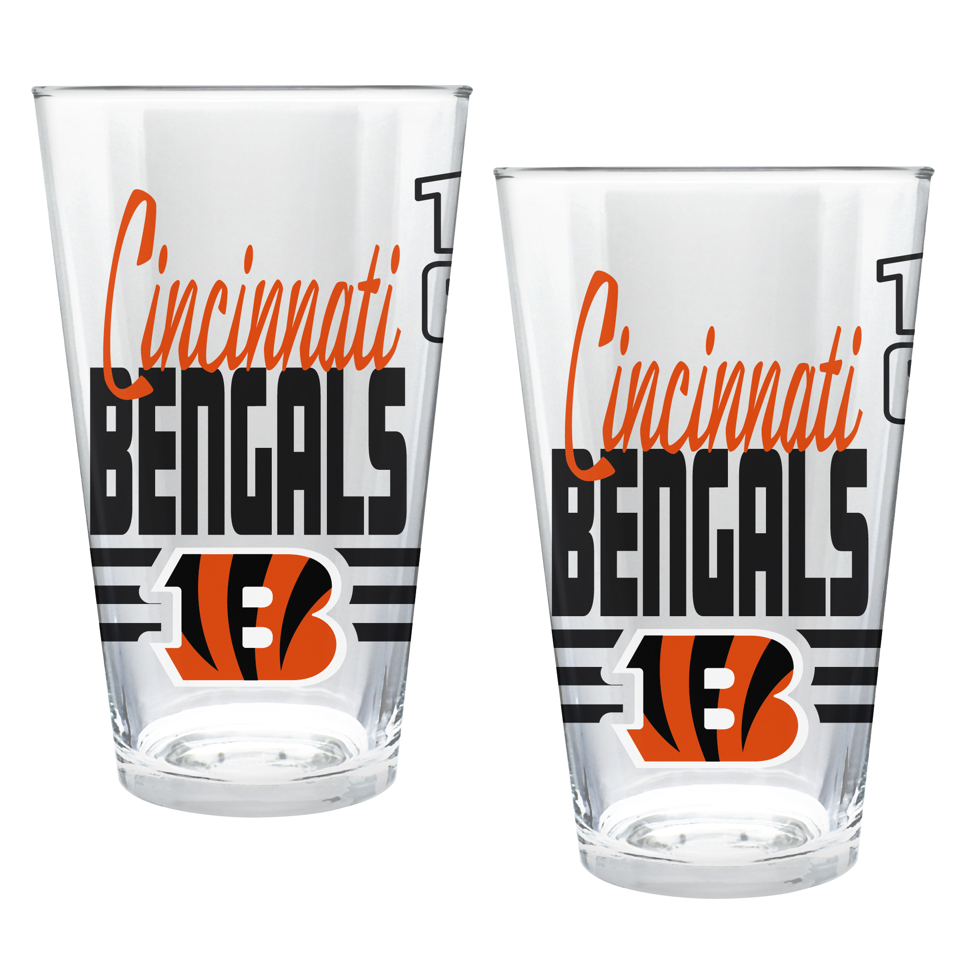 Cincinnati Bengals Two-Piece 16oz. Heritage Pint Glass Set