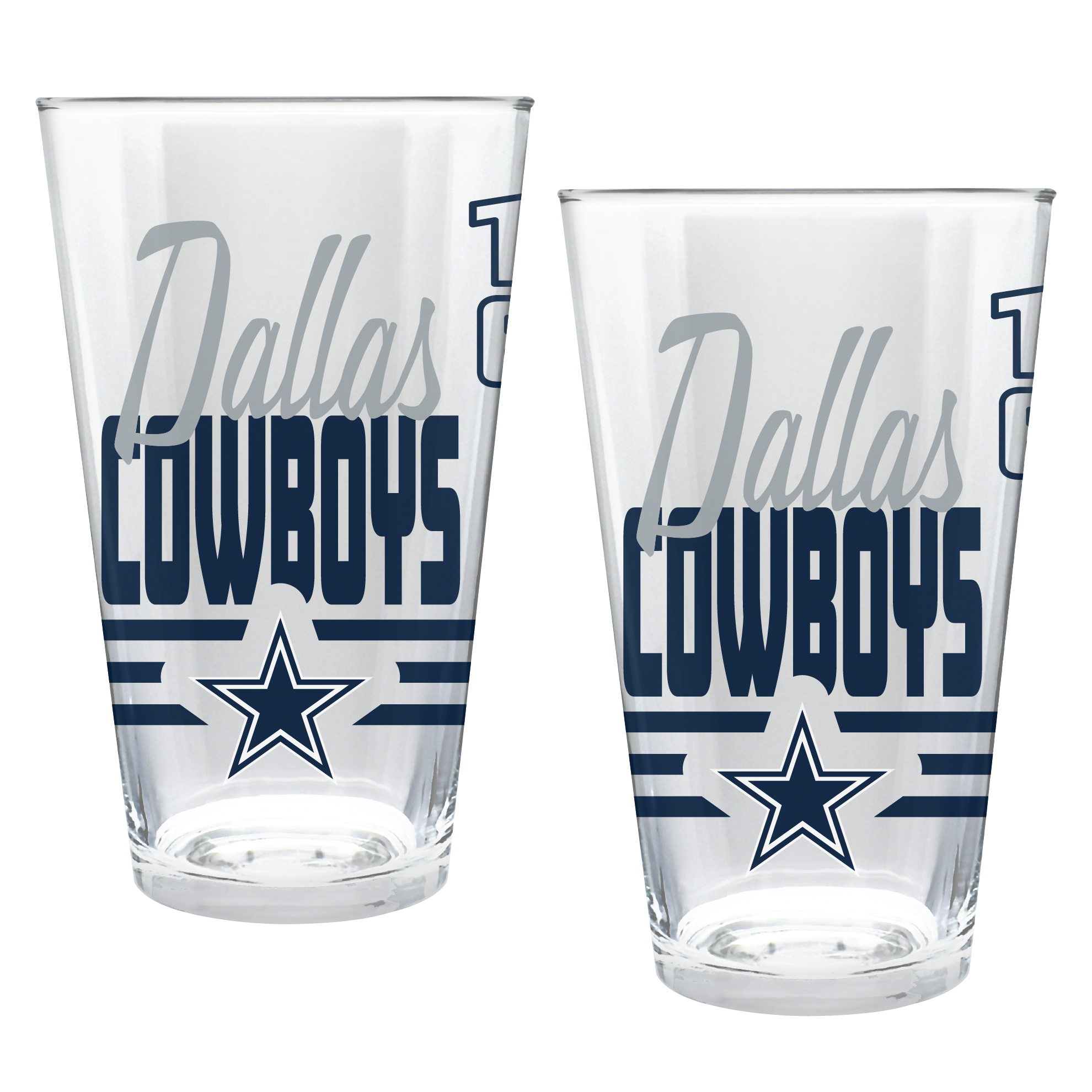 Dallas Cowboys Two-Piece 16oz. Heritage Pint Glass Set