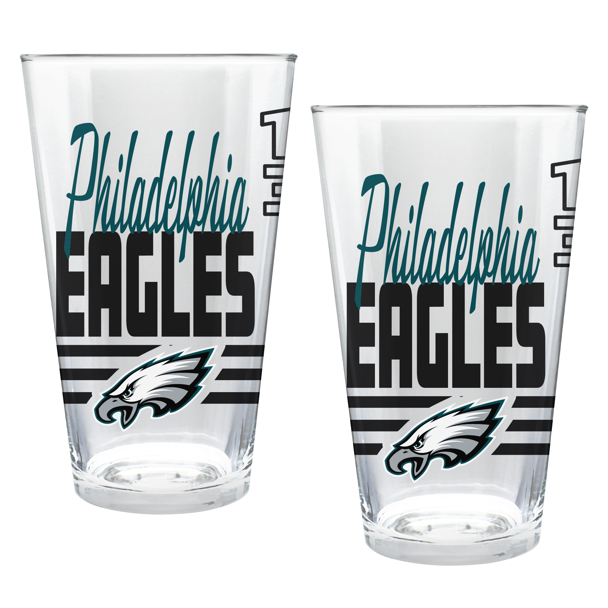 Philadelphia Eagles Two-Piece 16oz. Heritage Pint Glass Set