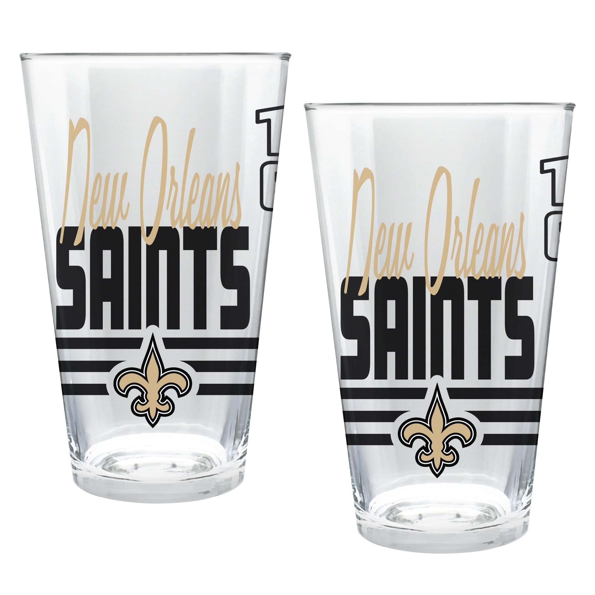 New Orleans Saints Two-Piece 16oz. Heritage Pint Glass Set
