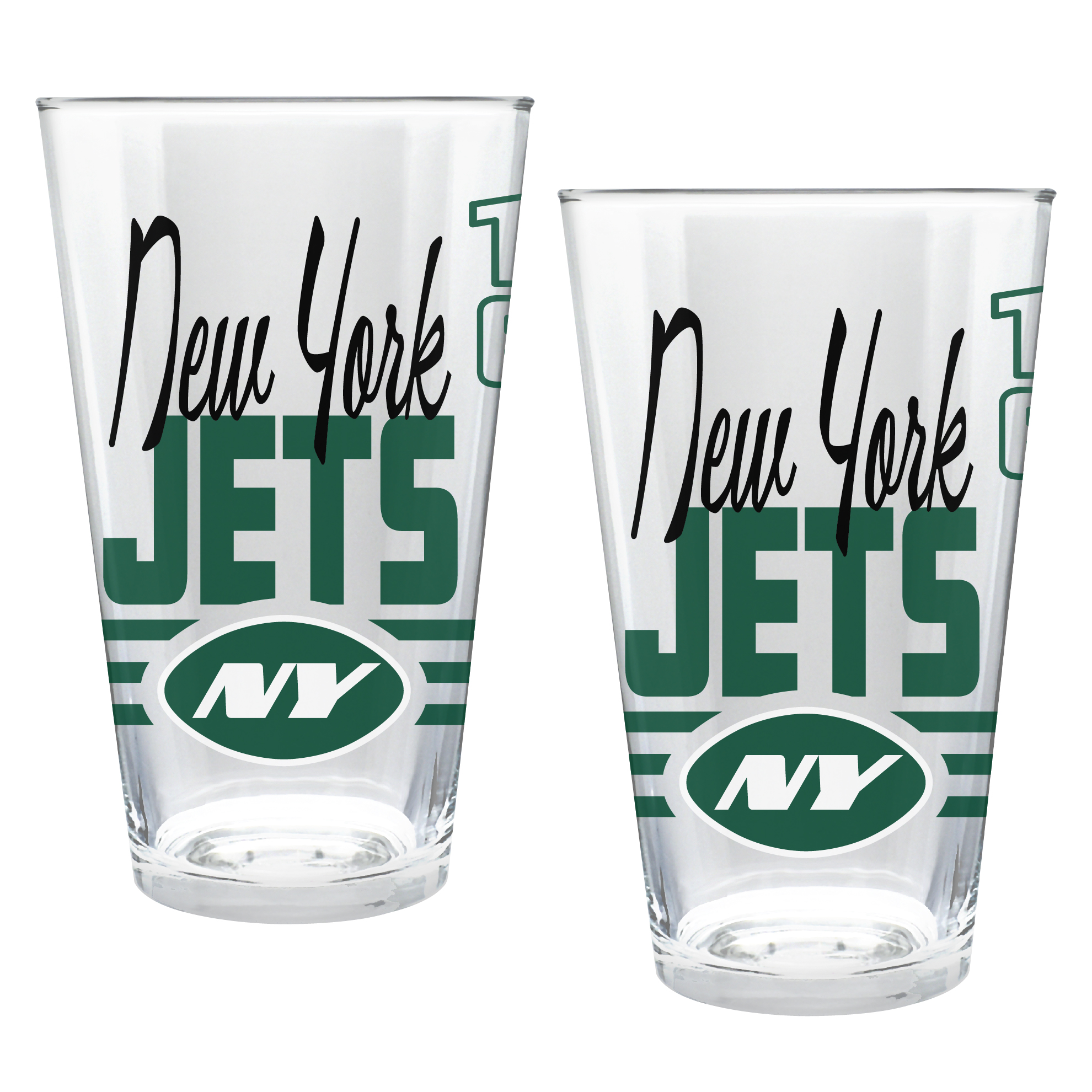 New York Jets Two-Piece 16oz. Heritage Pint Glass Set