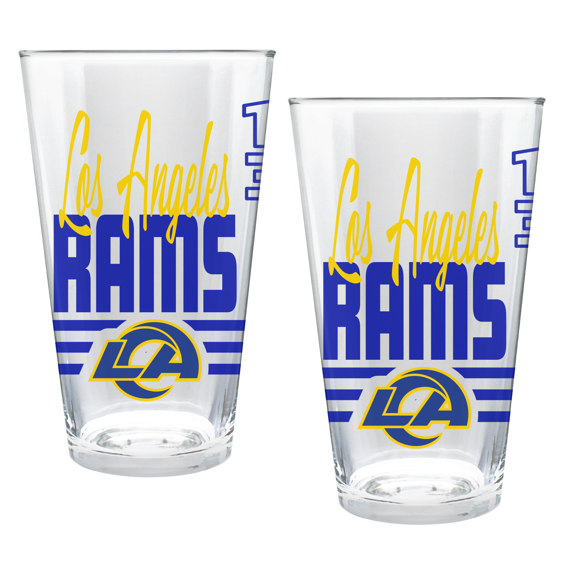 Los Angeles Rams Two-Piece 16oz. Heritage Pint Glass Set