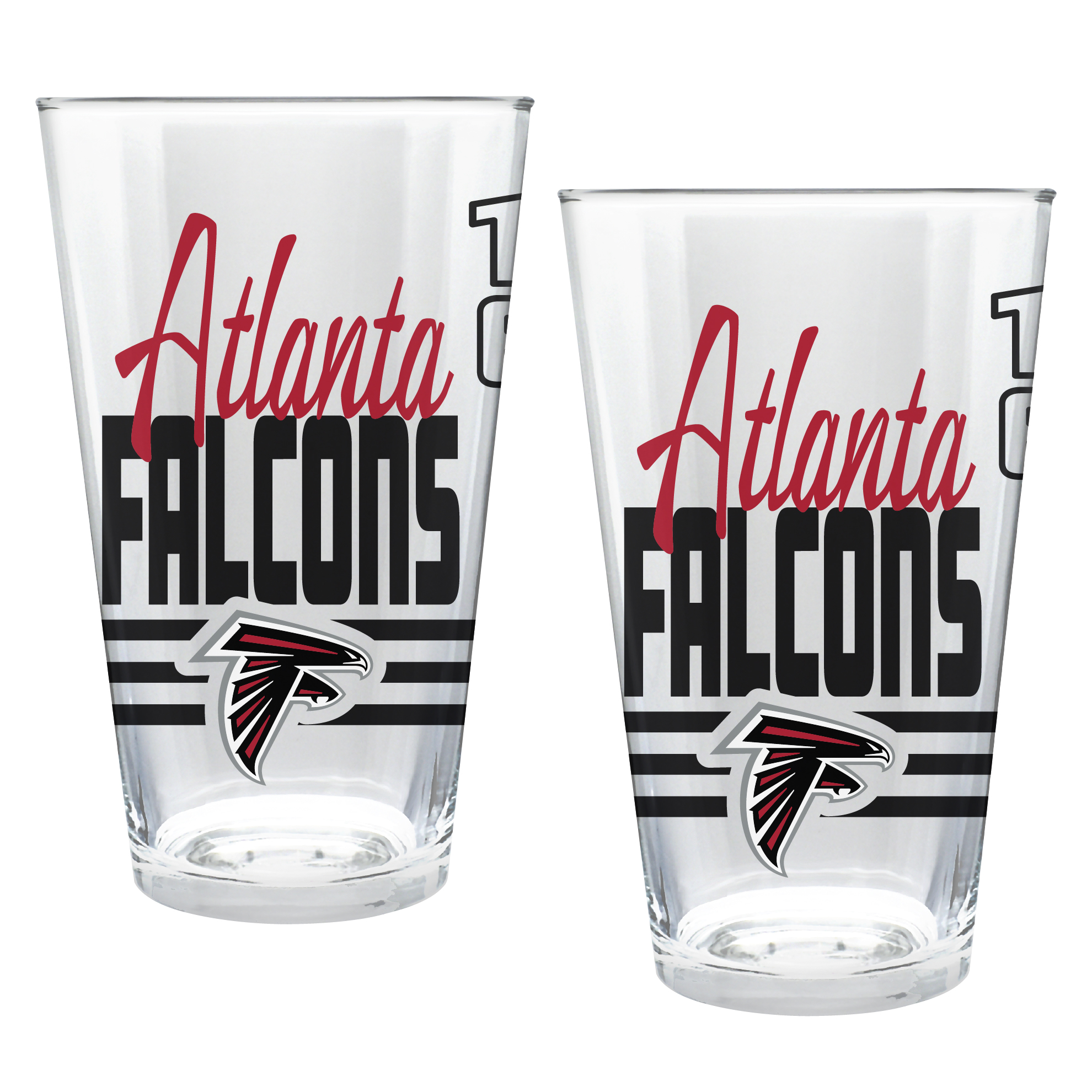 Atlanta Falcons Two-Piece 16oz. Heritage Pint Glass Set