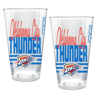 Oklahoma City Thunder Two-Piece 16oz. Heritage Pint Glass Set