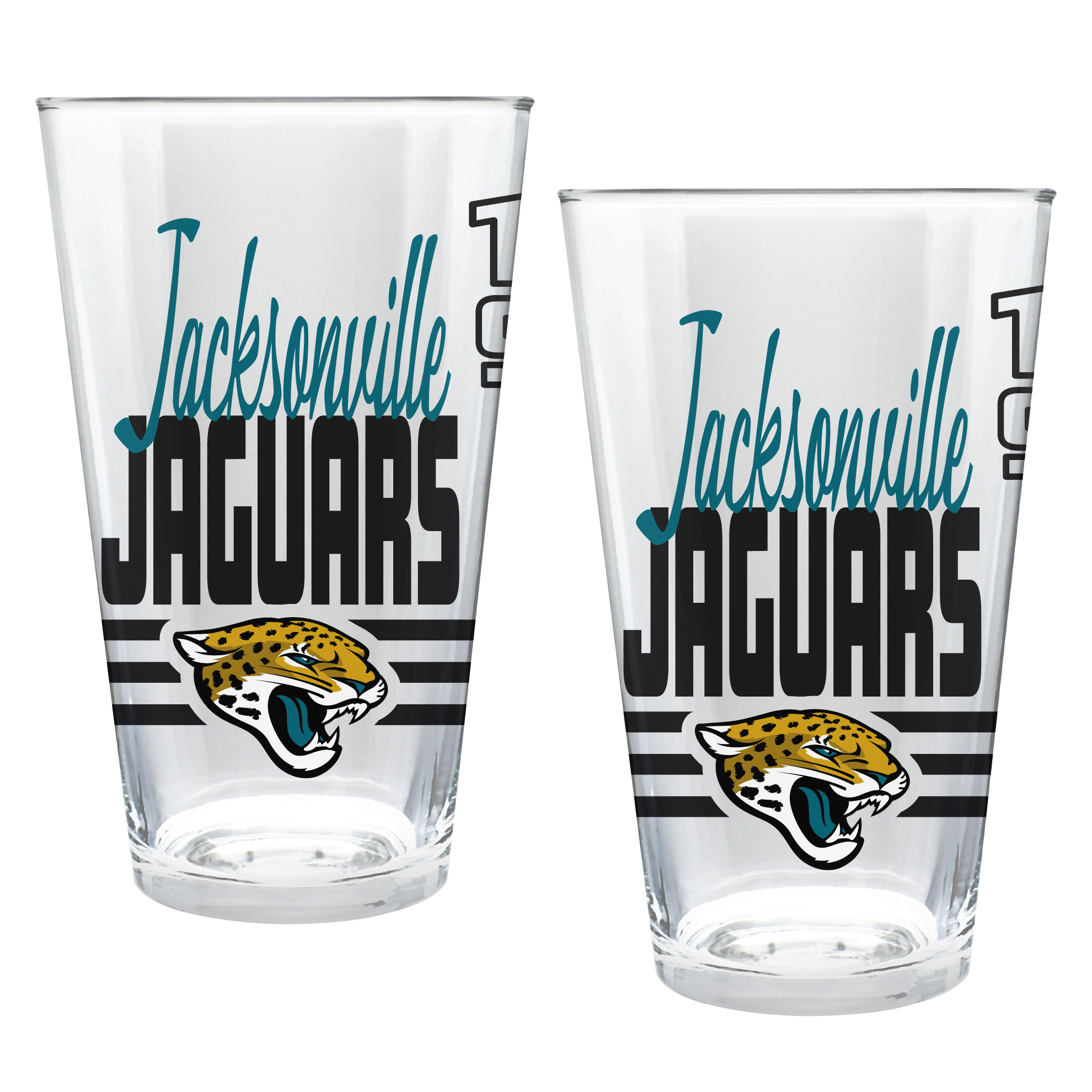 Jacksonville Jaguars Two-Piece 16oz. Heritage Pint Glass Set