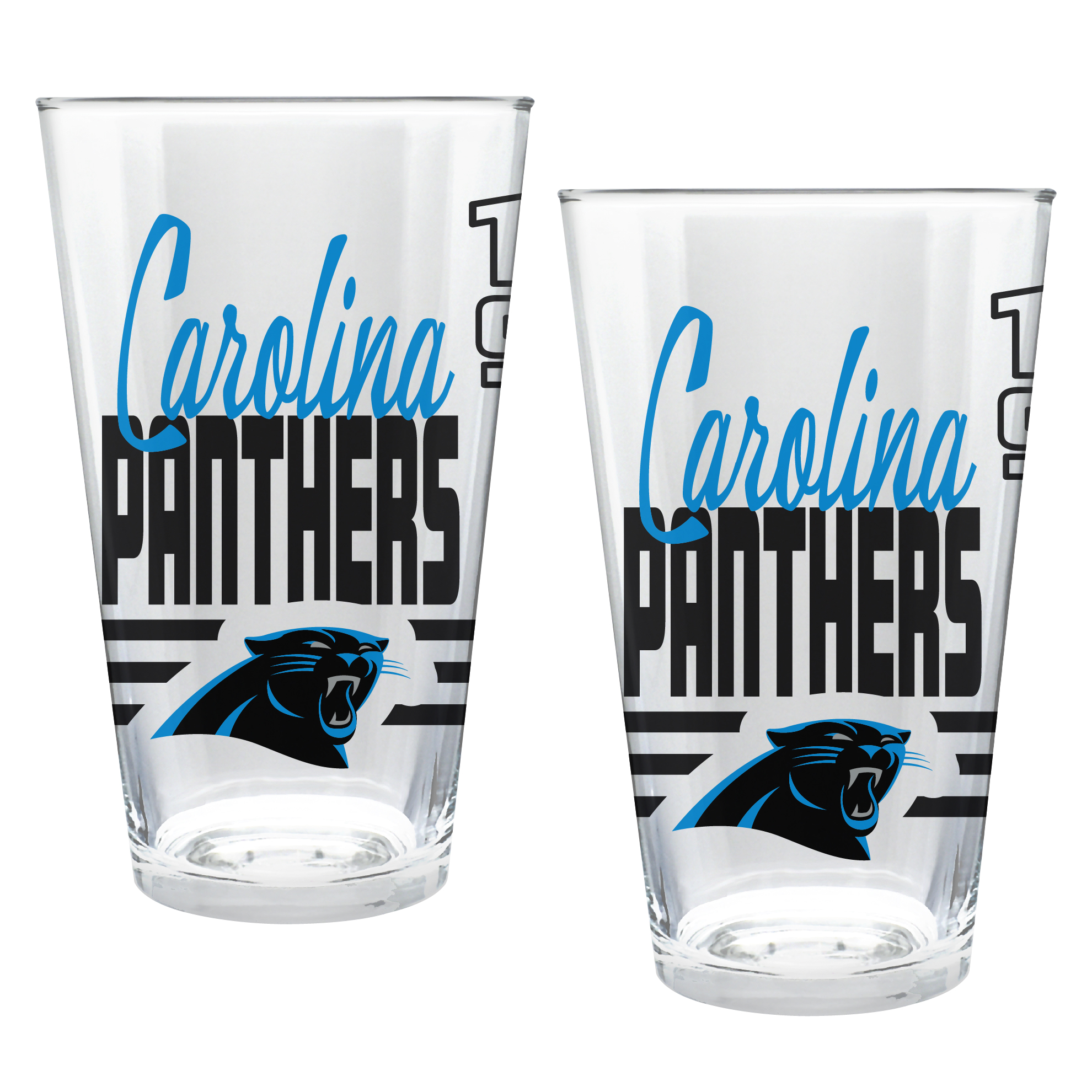 Carolina Panthers Two-Piece 16oz. Heritage Pint Glass Set