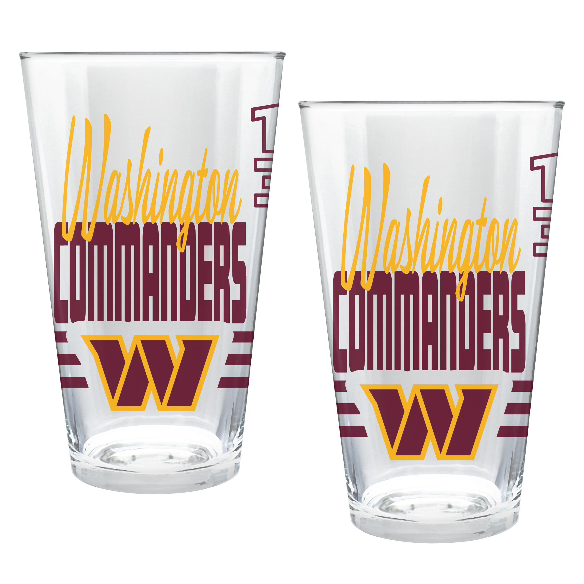 Washington Commanders Two-Piece 16oz. Heritage Pint Glass Set