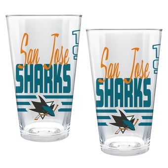 San Jose Sharks Two-Piece 16oz. Heritage Pint Glass Set