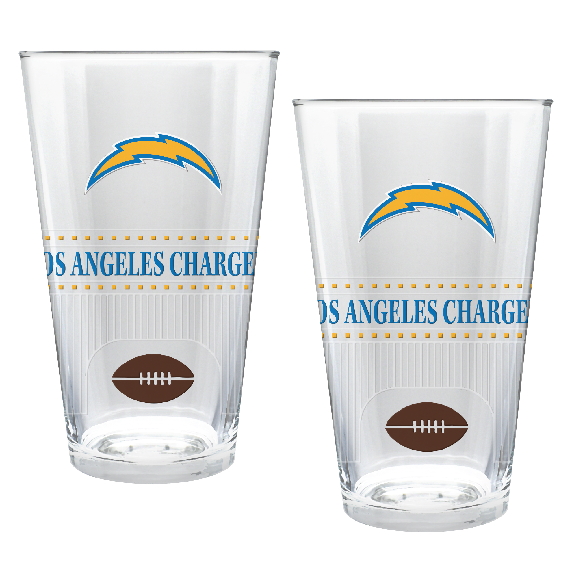 Los Angeles Chargers Two-Piece 16oz. Stadium Pint Glass Set