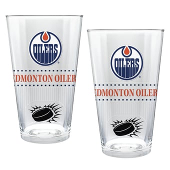 Edmonton Oilers Two-Piece 16oz. Stadium Pint Glass Set