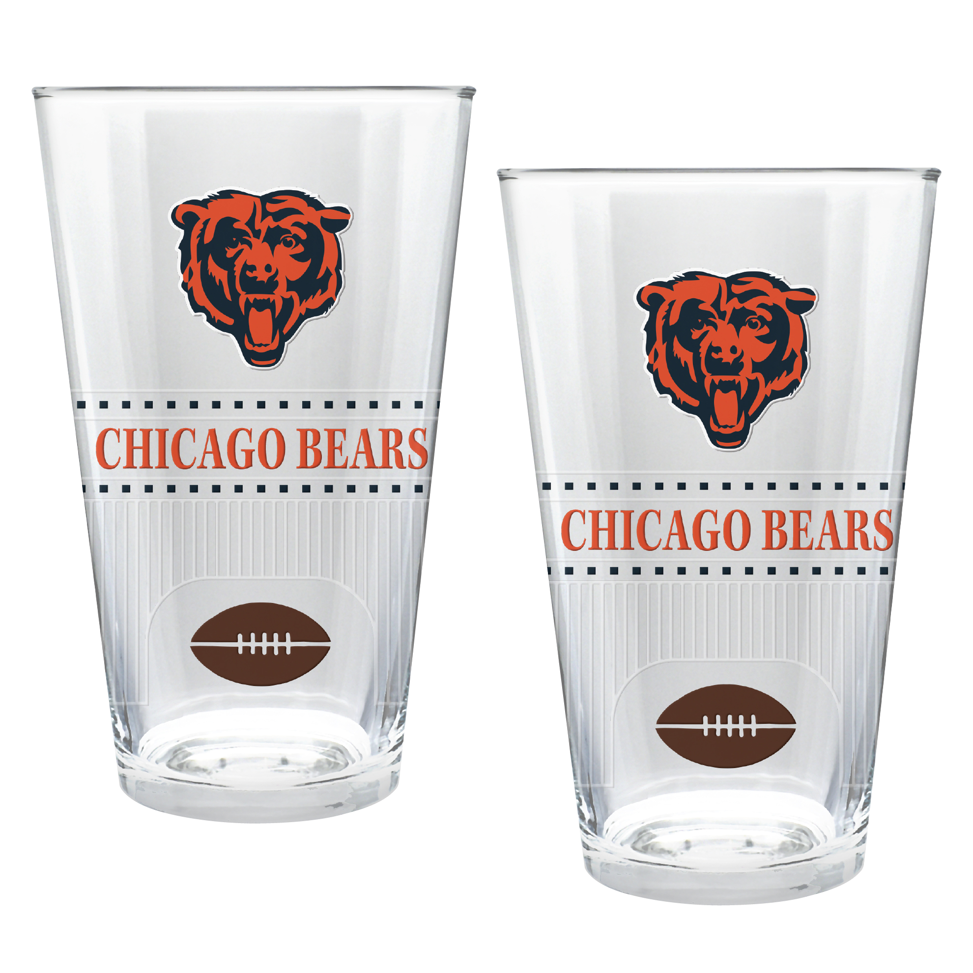 Chicago Bears Two-Piece 16oz. Stadium Pint Glass Set