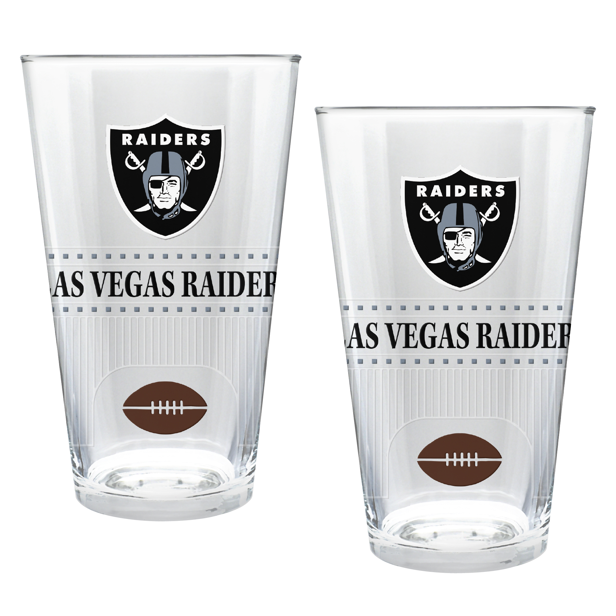 Las Vegas Raiders Two-Piece 16oz. Stadium Pint Glass Set