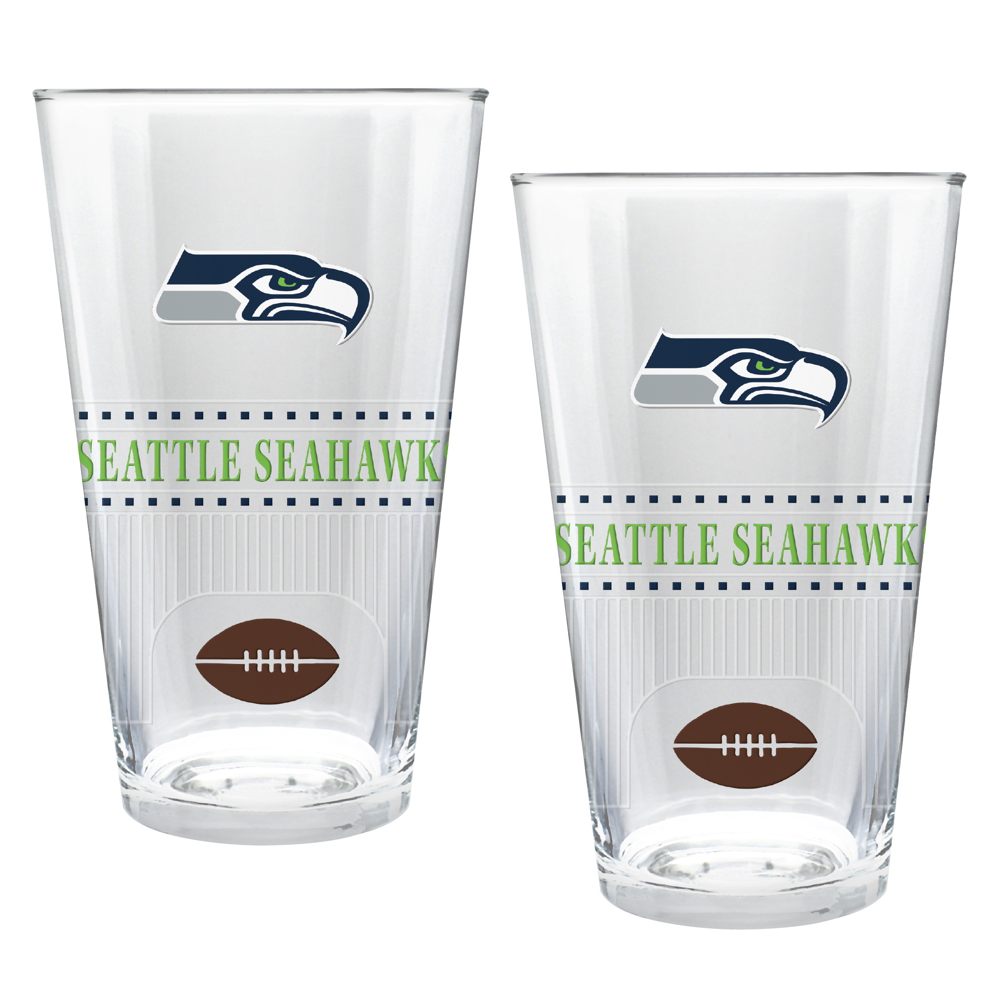 Seattle Seahawks Two-Piece 16oz. Stadium Pint Glass Set