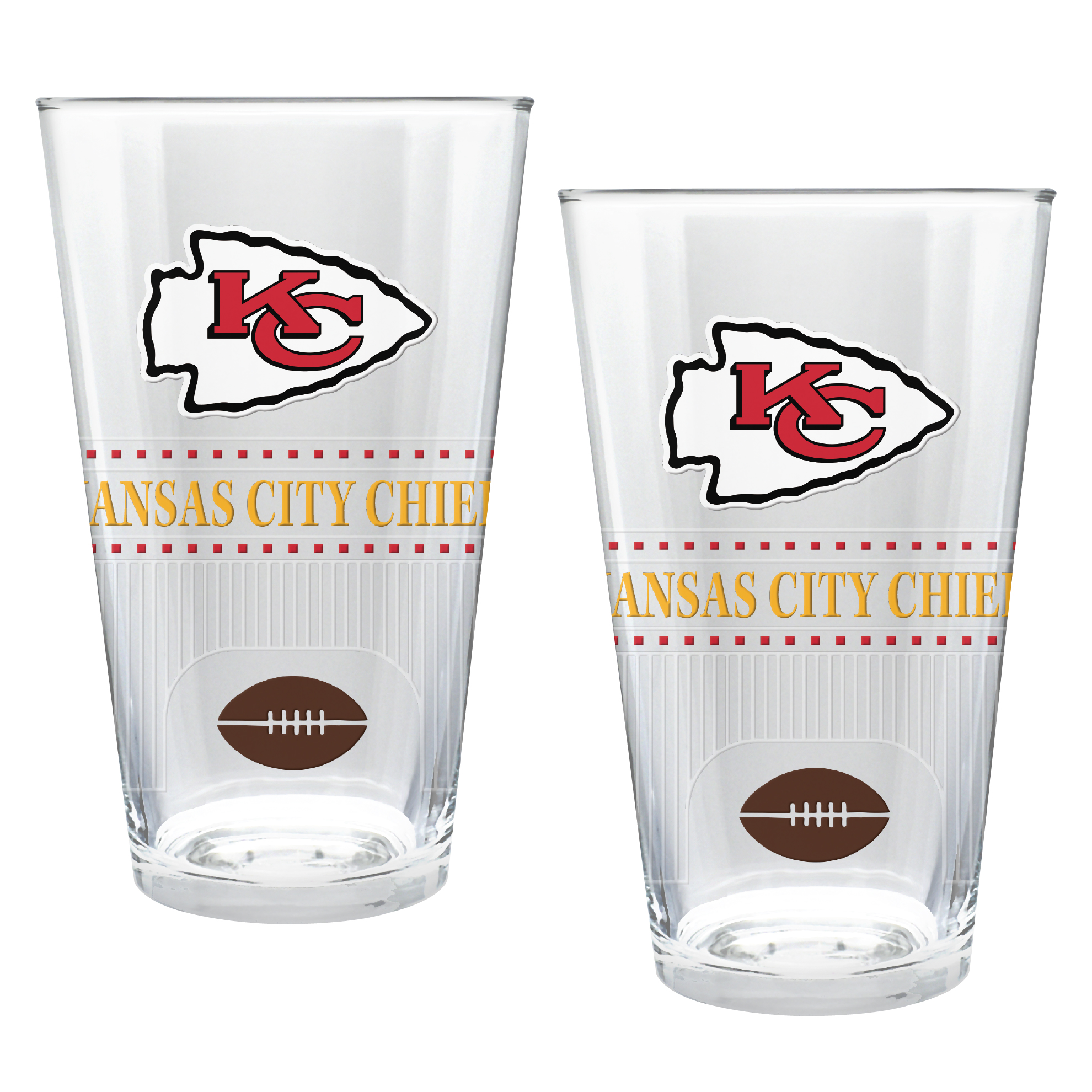 Kansas City Chiefs Two-Piece 16oz. Stadium Pint Glass Set