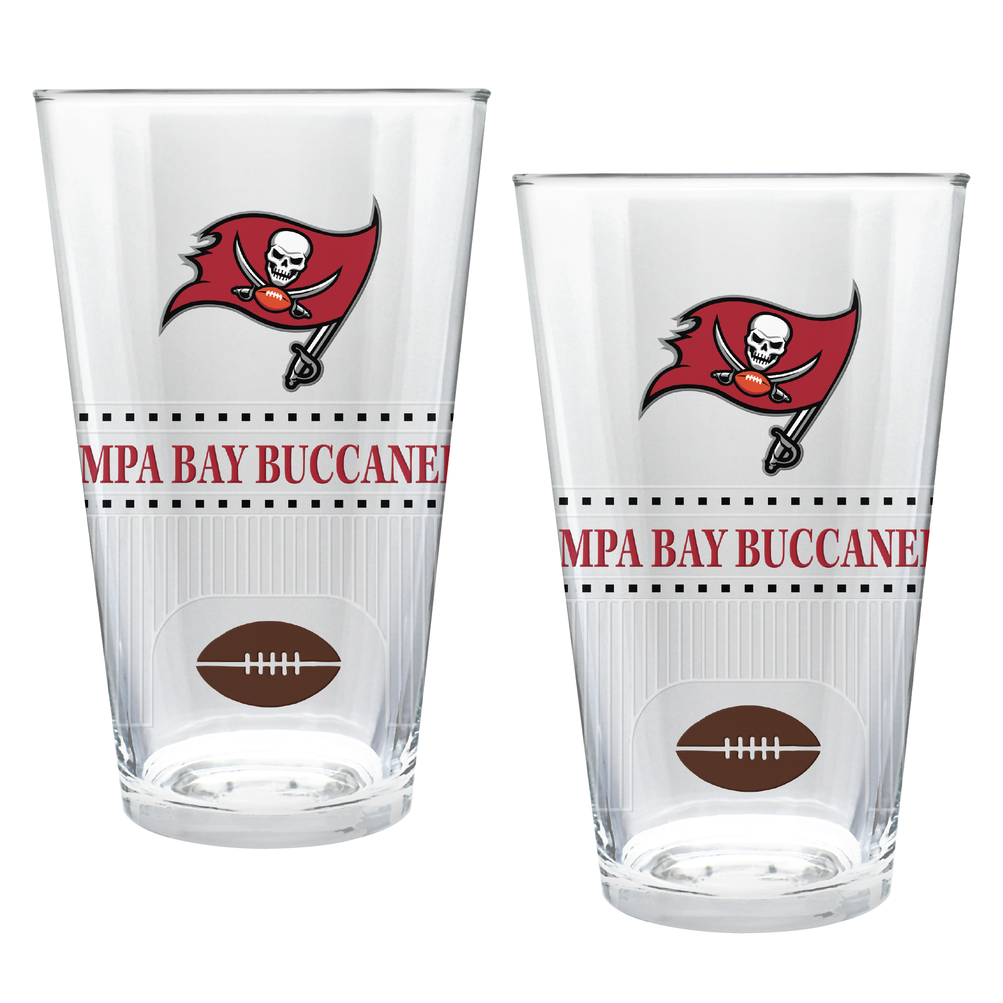 Tampa Bay Buccaneers Two-Piece 16oz. Stadium Pint Glass Set
