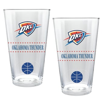 Oklahoma City Thunder Two-Piece 16oz. Stadium Pint Glass Set