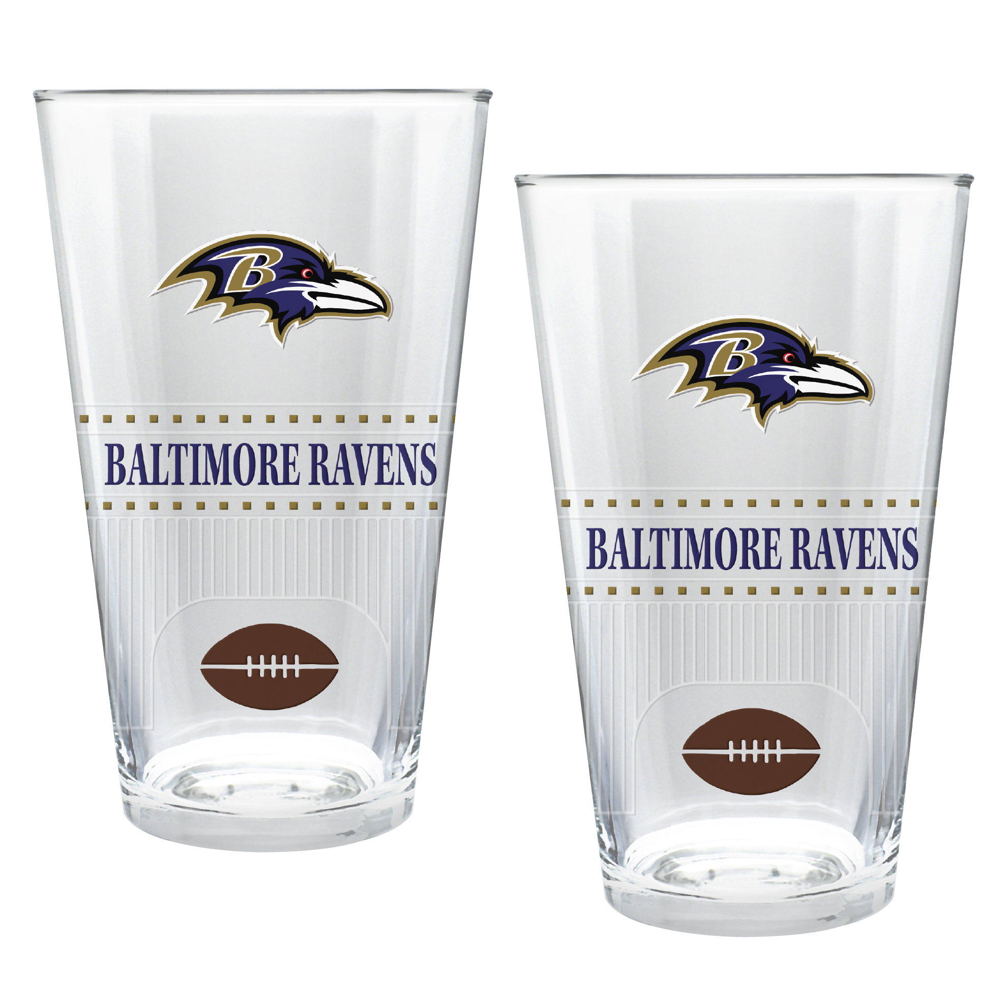 Baltimore Ravens Two-Piece 16oz. Stadium Pint Glass Set