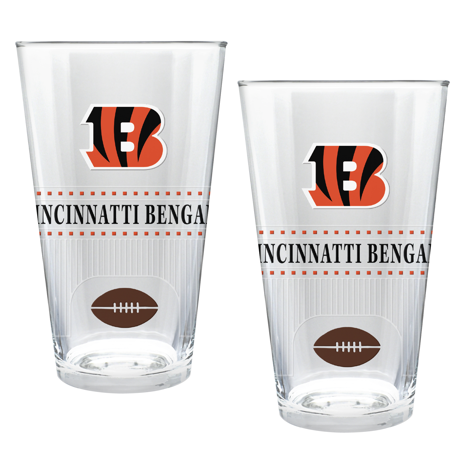 Cincinnati Bengals Two-Piece 16oz. Stadium Pint Glass Set