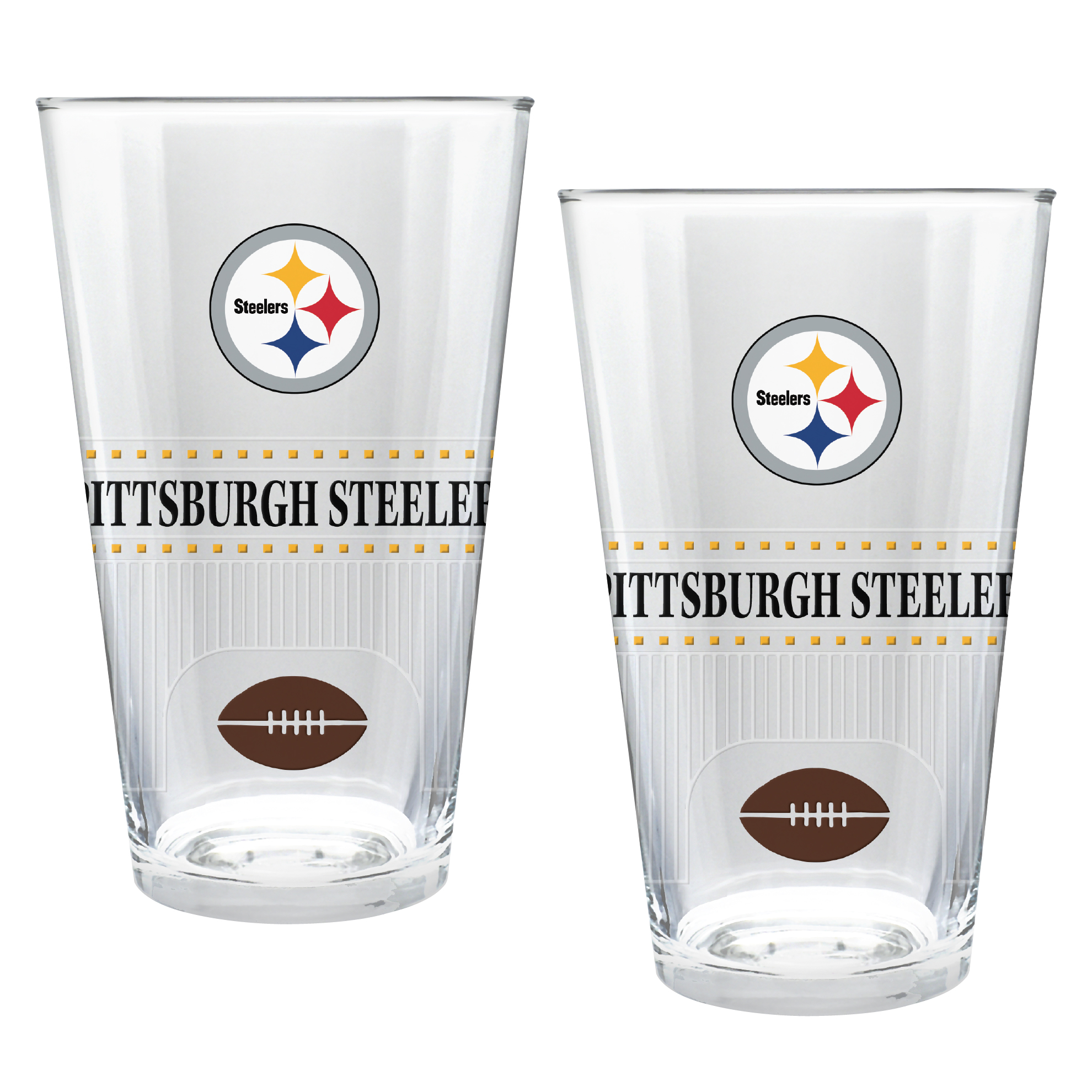 Pittsburgh Steelers Two-Piece 16oz. Stadium Pint Glass Set
