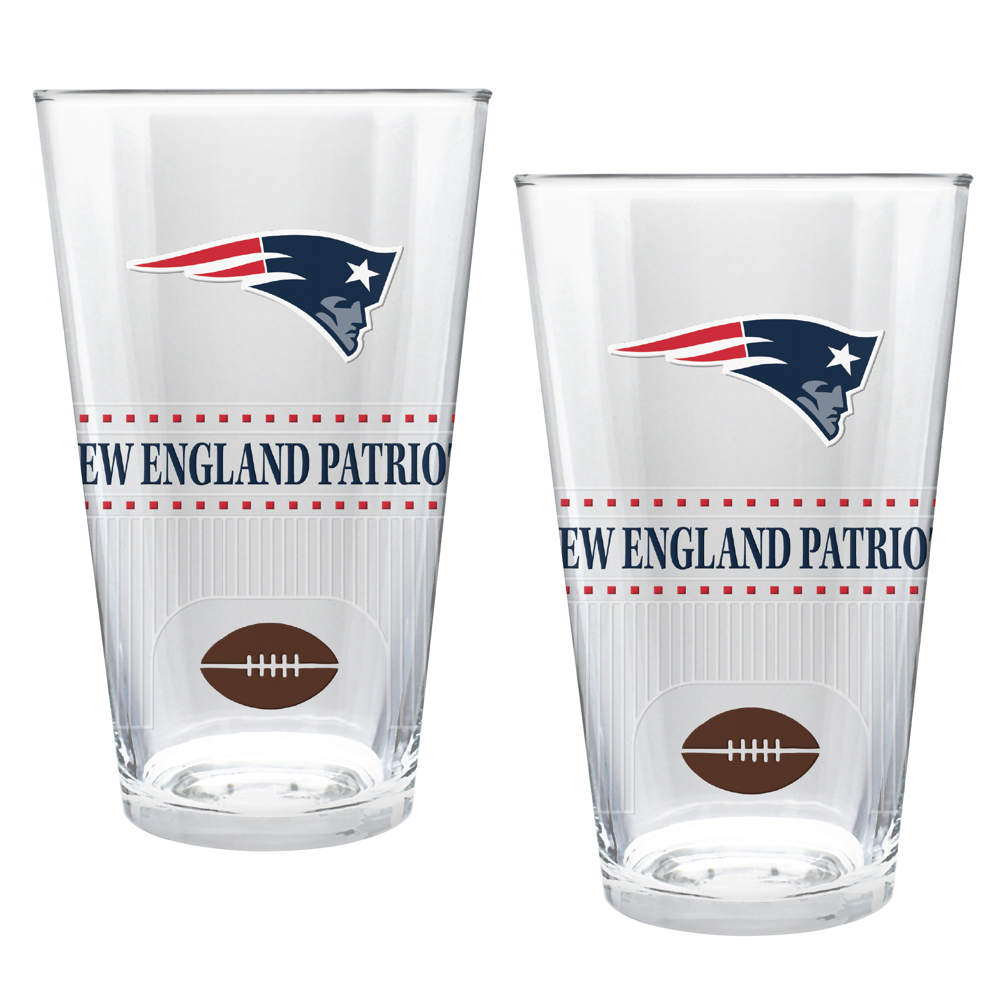 New England Patriots Two-Piece 16oz. Stadium Pint Glass Set
