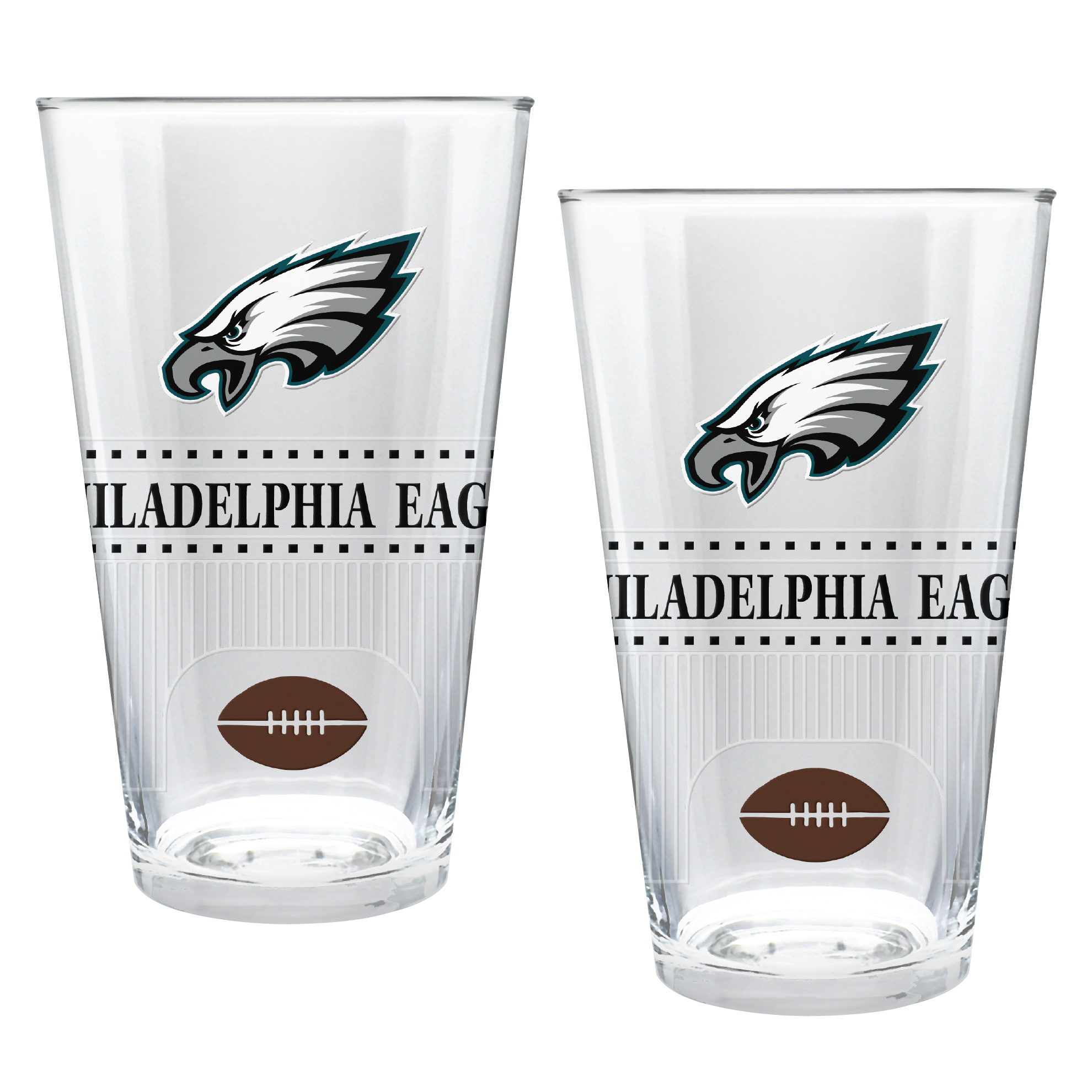Philadelphia Eagles Two-Piece 16oz. Stadium Pint Glass Set