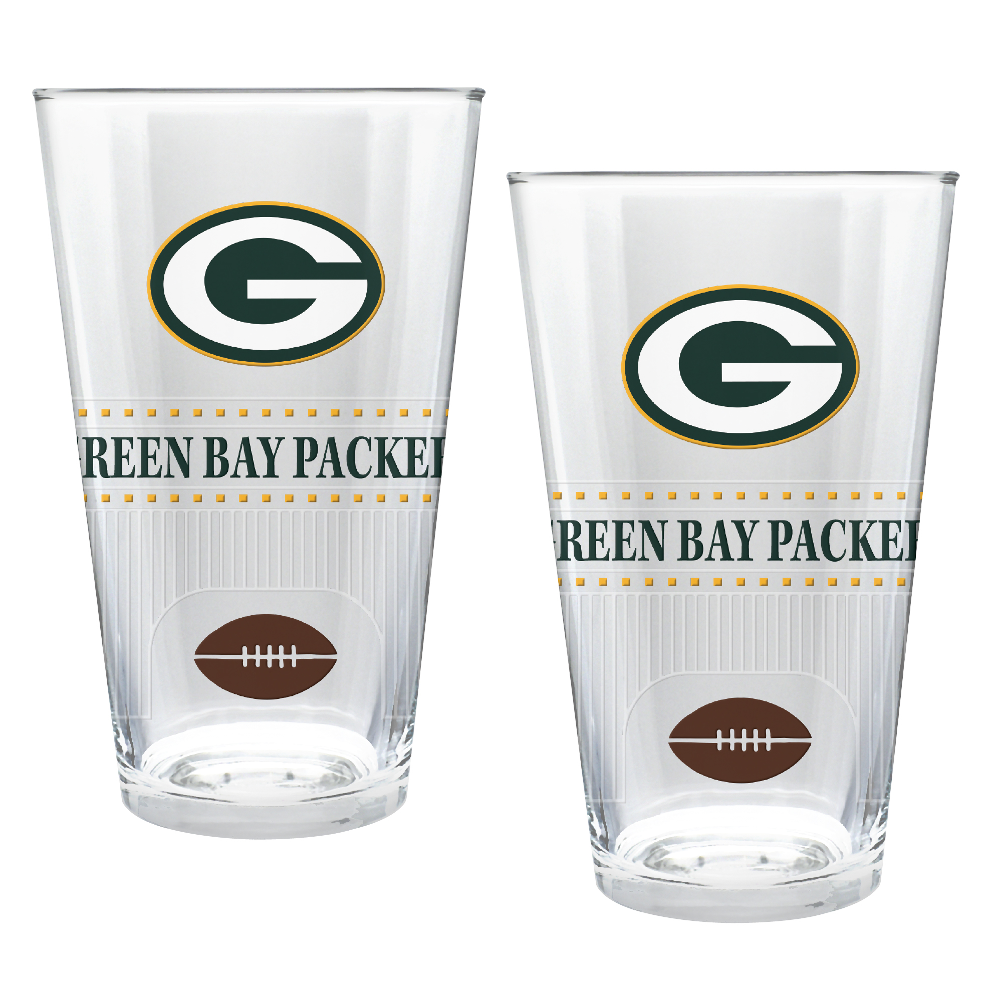 Green Bay Packers Two-Piece 16oz. Stadium Pint Glass Set
