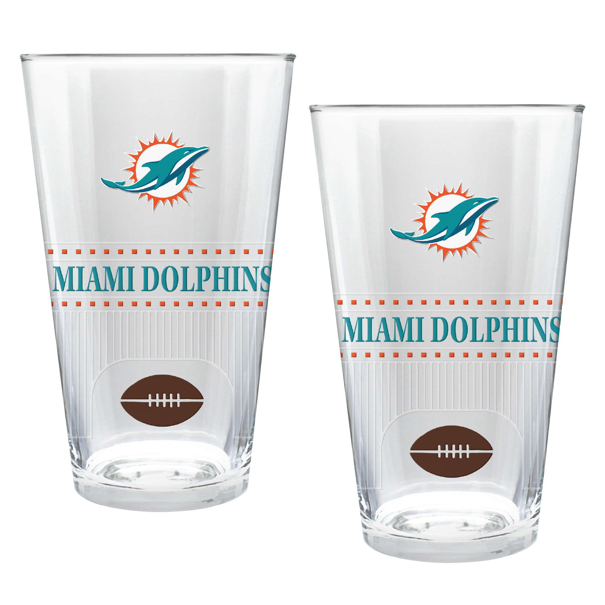 Miami Dolphins Two-Piece 16oz. Stadium Pint Glass Set
