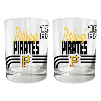 Pittsburgh Pirates Two-Piece 12oz. Heritage Rocks Glass Set