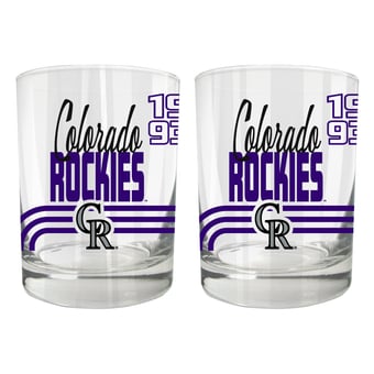 Colorado Rockies Two-Piece 12oz. Heritage Rocks Glass Set