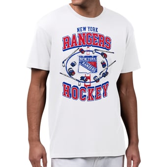Men's Starter White New York Rangers Tilly T-Shirt