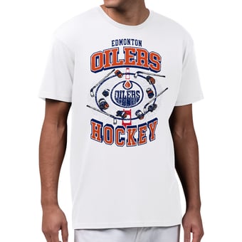 Men's Starter White Edmonton Oilers Tilly T-Shirt