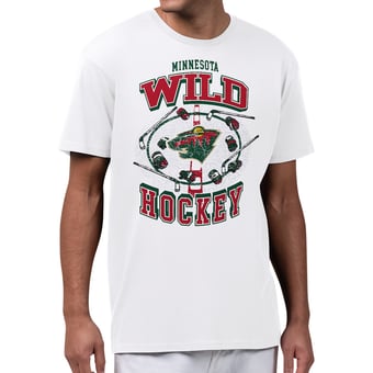 Men's Starter White Minnesota Wild Tilly T-Shirt