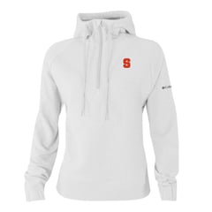 Women's Columbia  White Syracuse Orange Swingcraft Fleece Hoodie